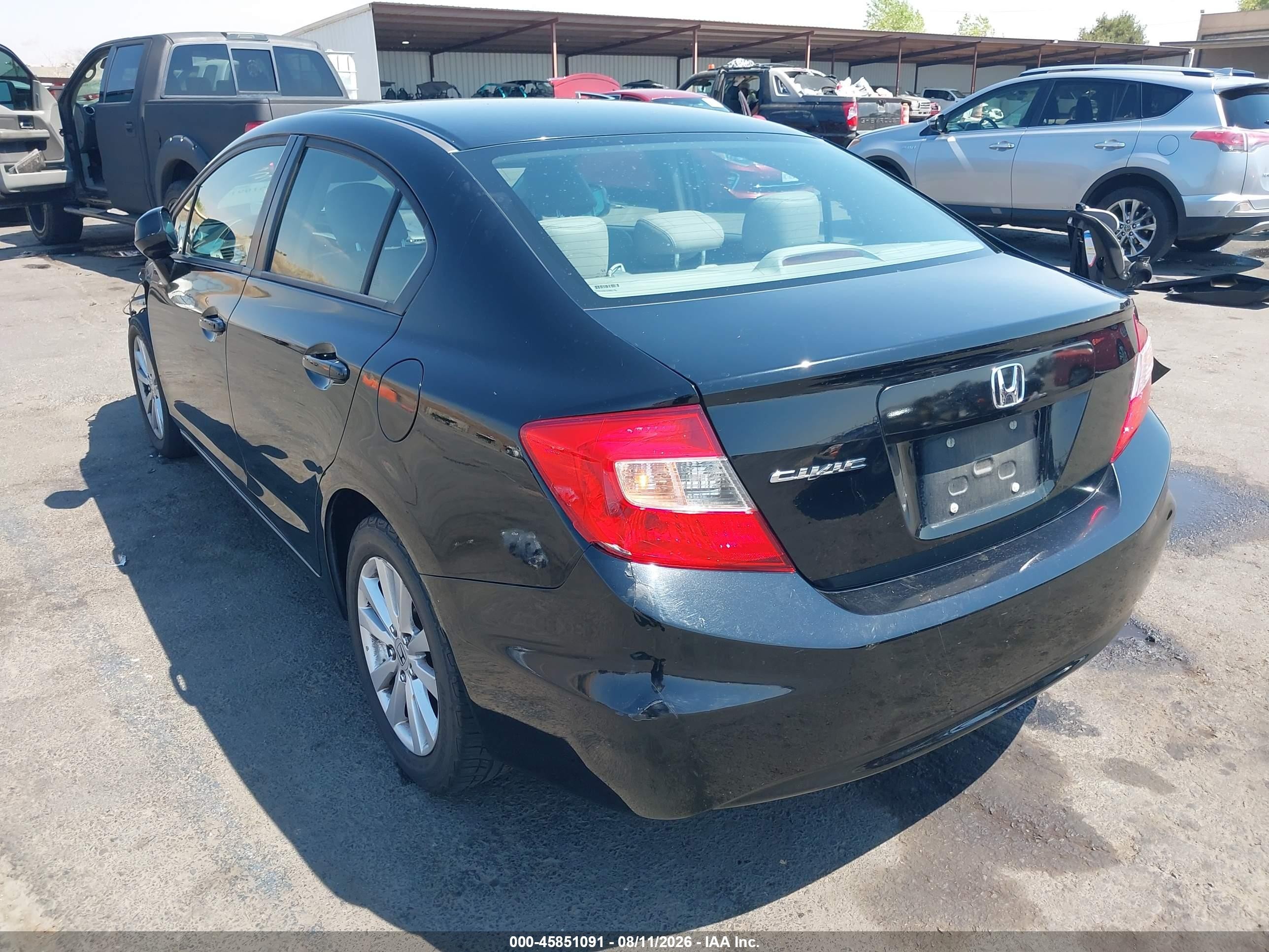 2012 Honda Civic Ex-l Black vin: 19XFB2F91CE325354