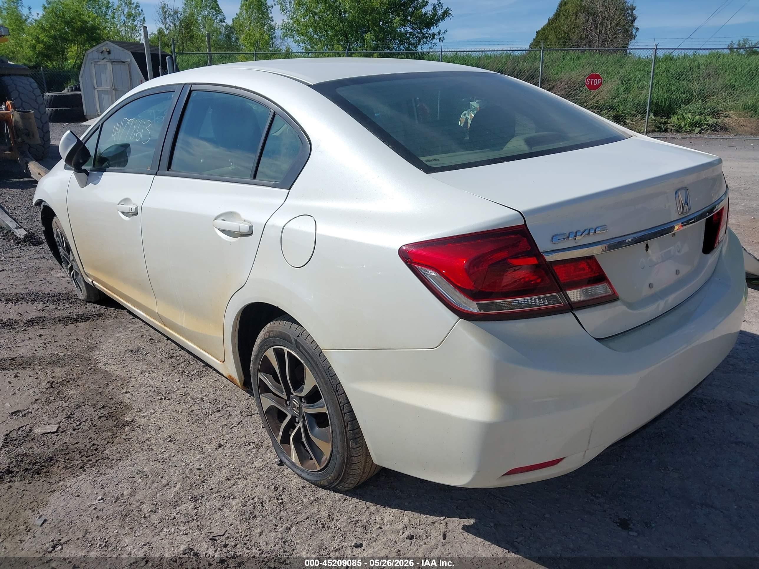 2013 Honda Civic Ex-l White vin: 19XFB2F91DE207015