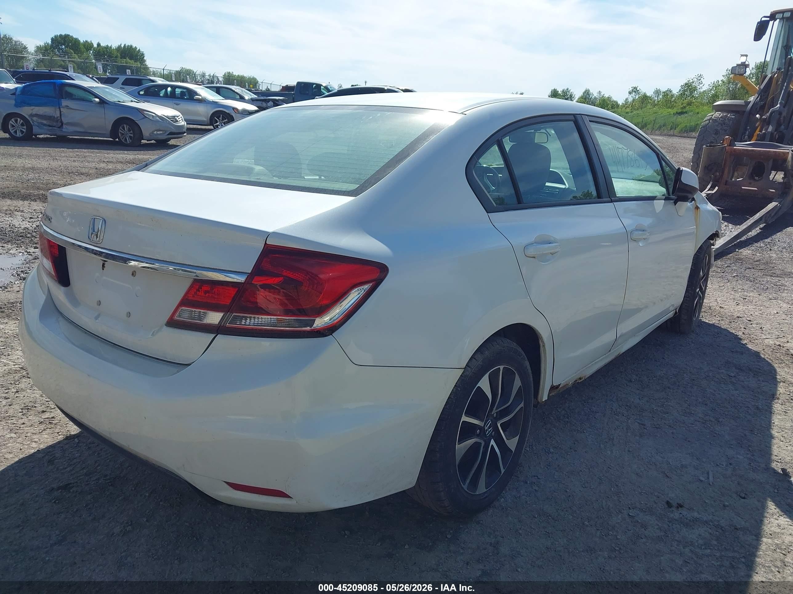 2013 Honda Civic Ex-l White vin: 19XFB2F91DE207015