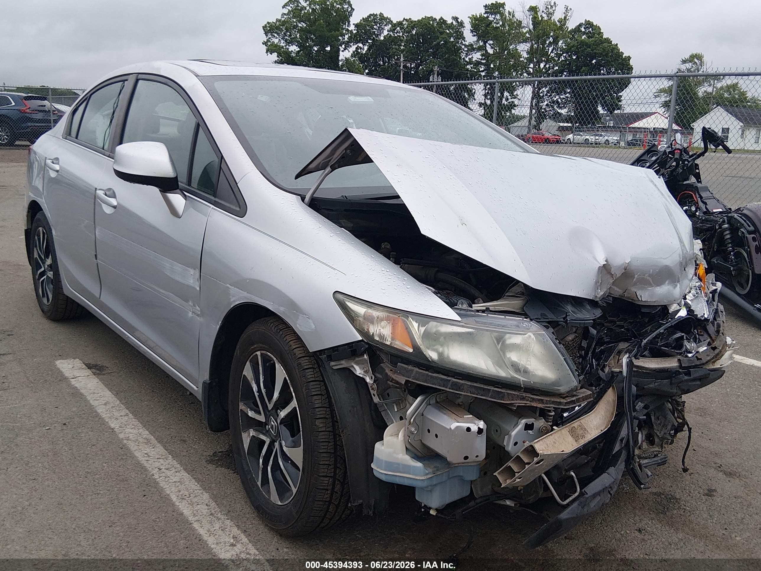 2013 Honda Civic Ex-l Silver vin: 19XFB2F91DE213641