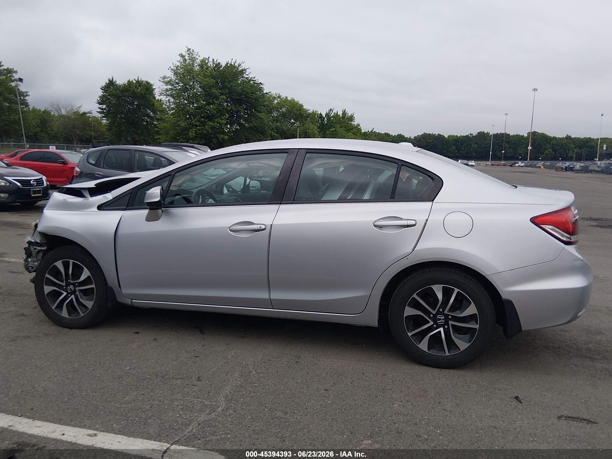 2013 Honda Civic Ex-l Silver vin: 19XFB2F91DE213641