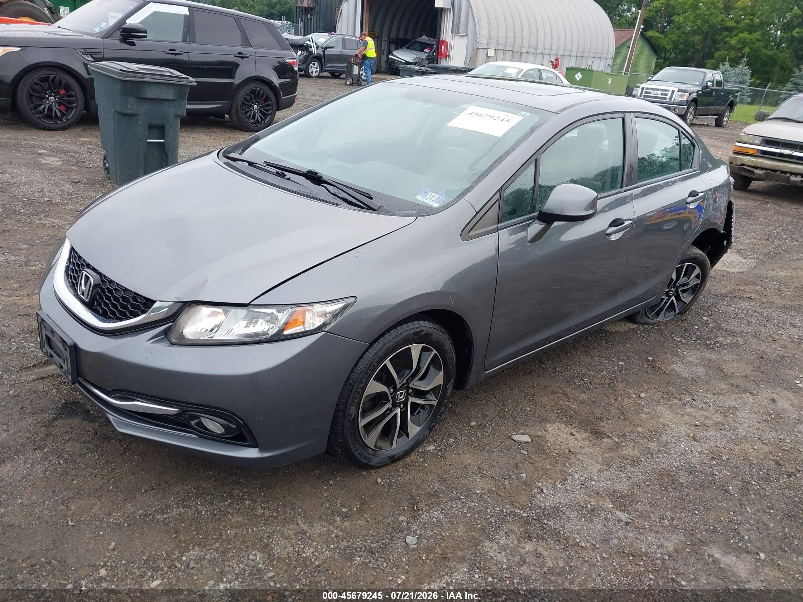 2013 Honda Civic Ex-l Серый vin: 19XFB2F91DE265142