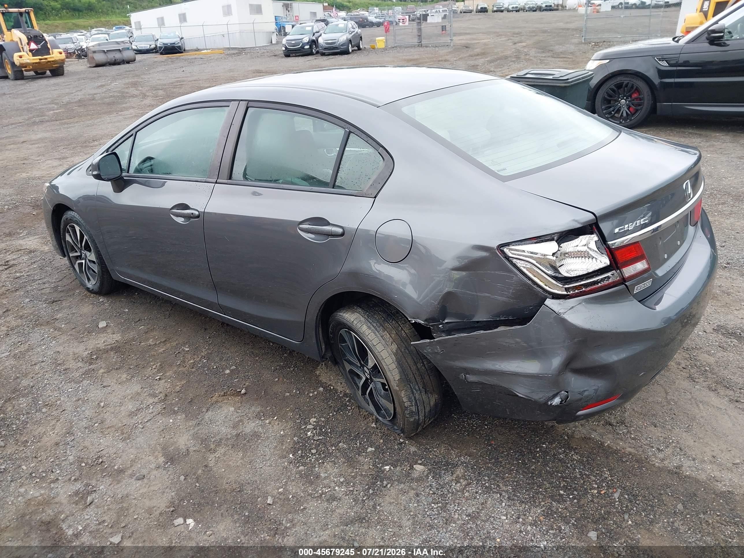 2013 Honda Civic Ex-l Серый vin: 19XFB2F91DE265142