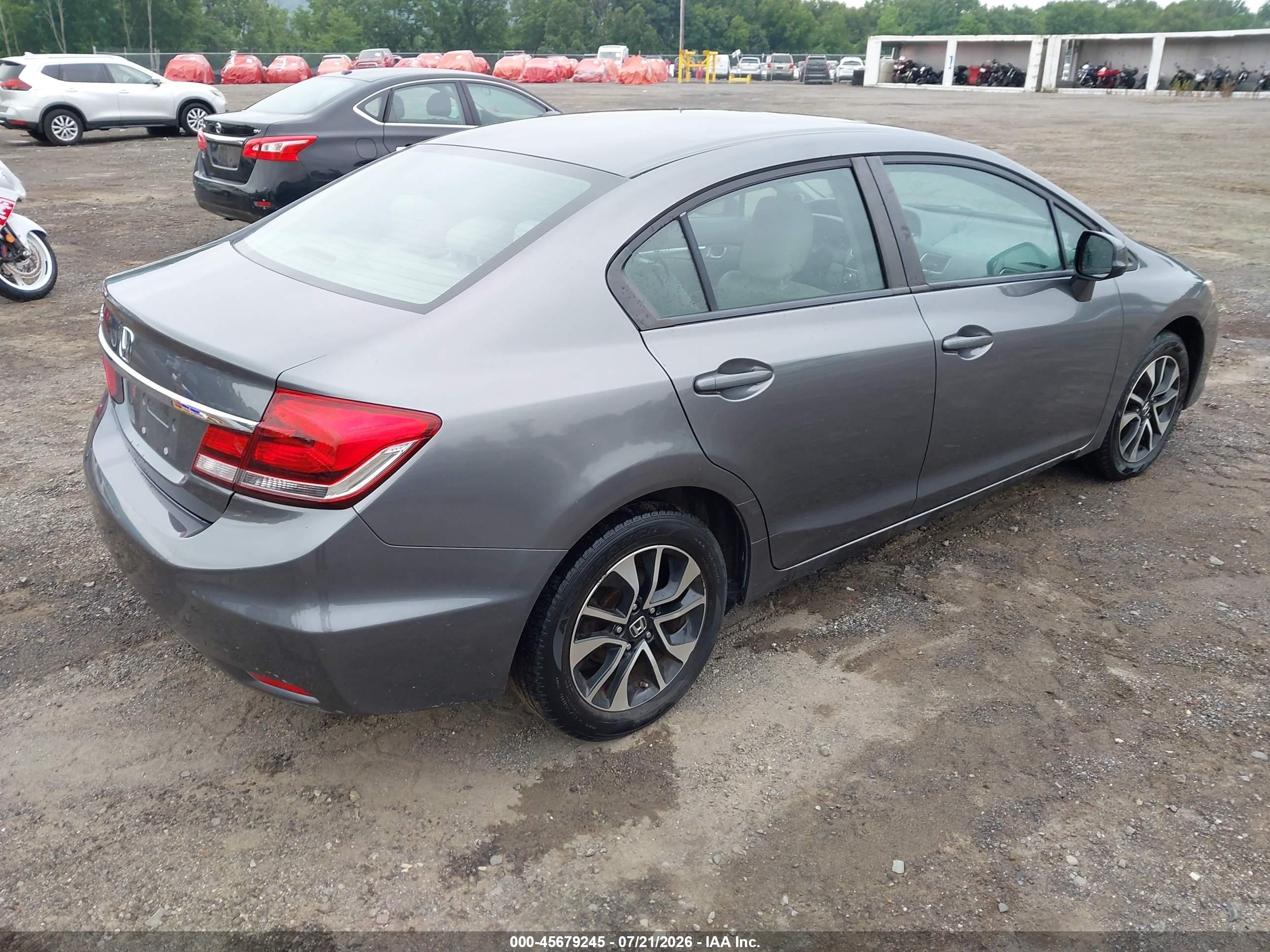 2013 Honda Civic Ex-l Серый vin: 19XFB2F91DE265142