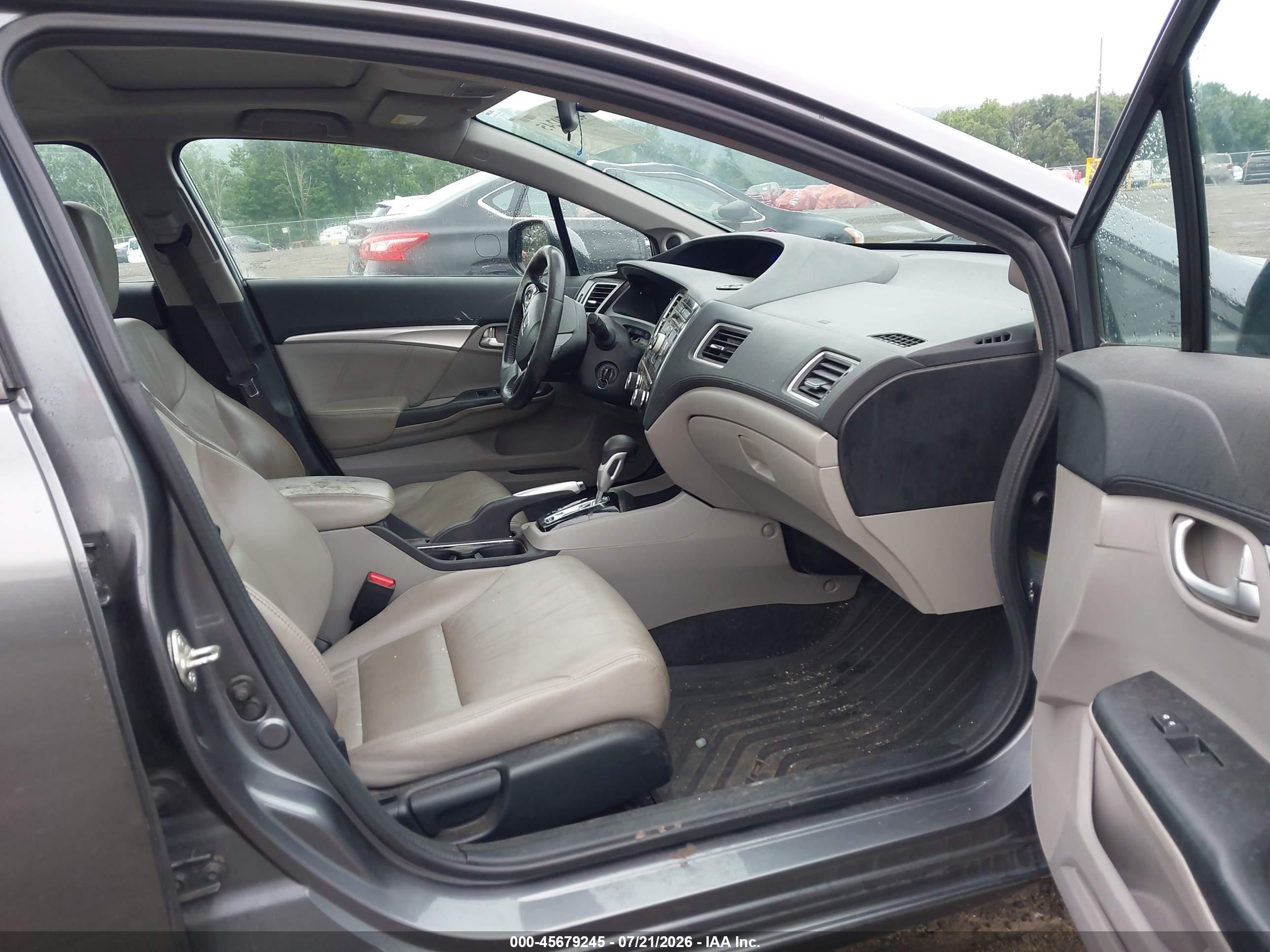 2013 Honda Civic Ex-l Серый vin: 19XFB2F91DE265142