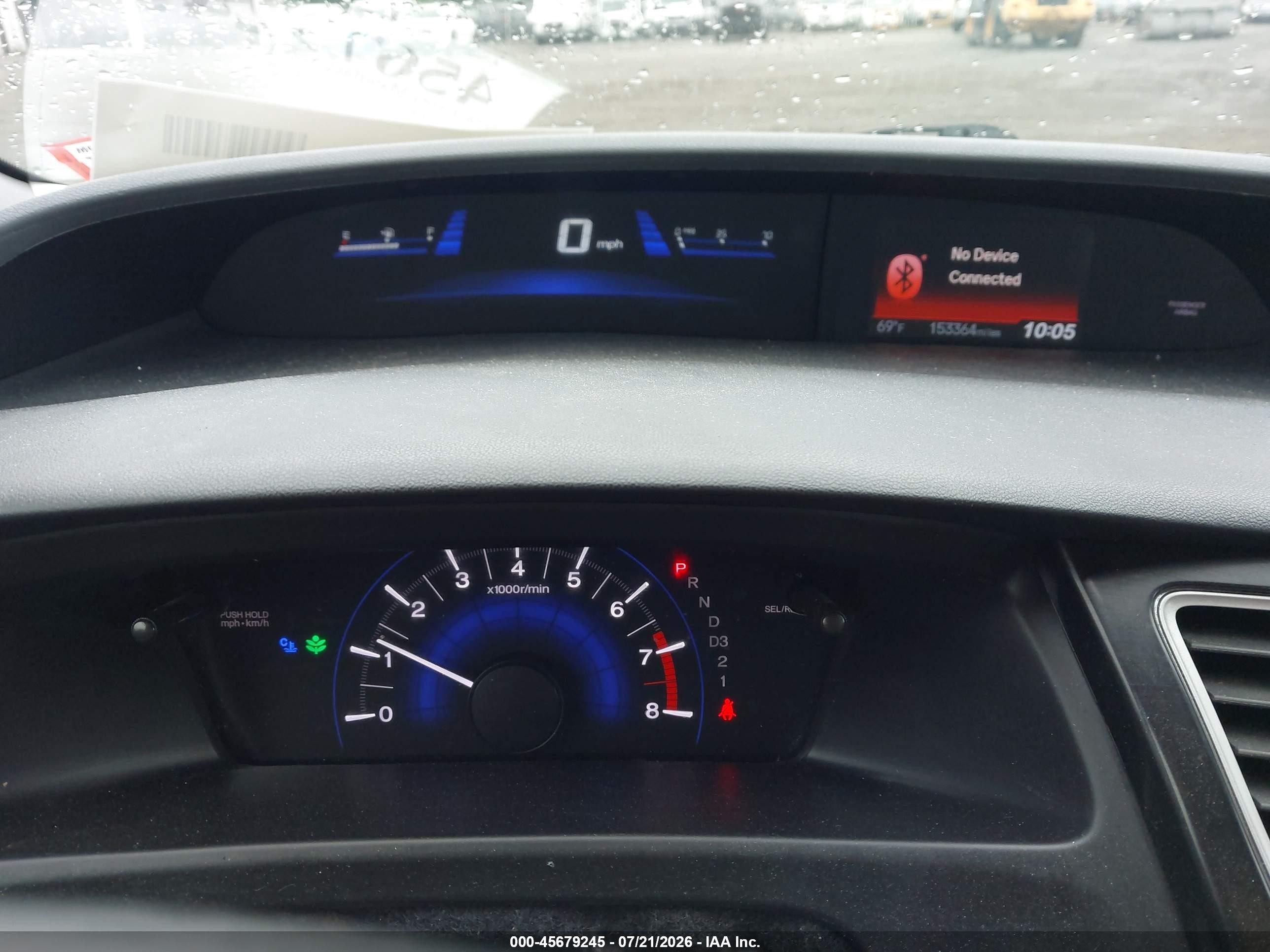 2013 Honda Civic Ex-l Серый vin: 19XFB2F91DE265142