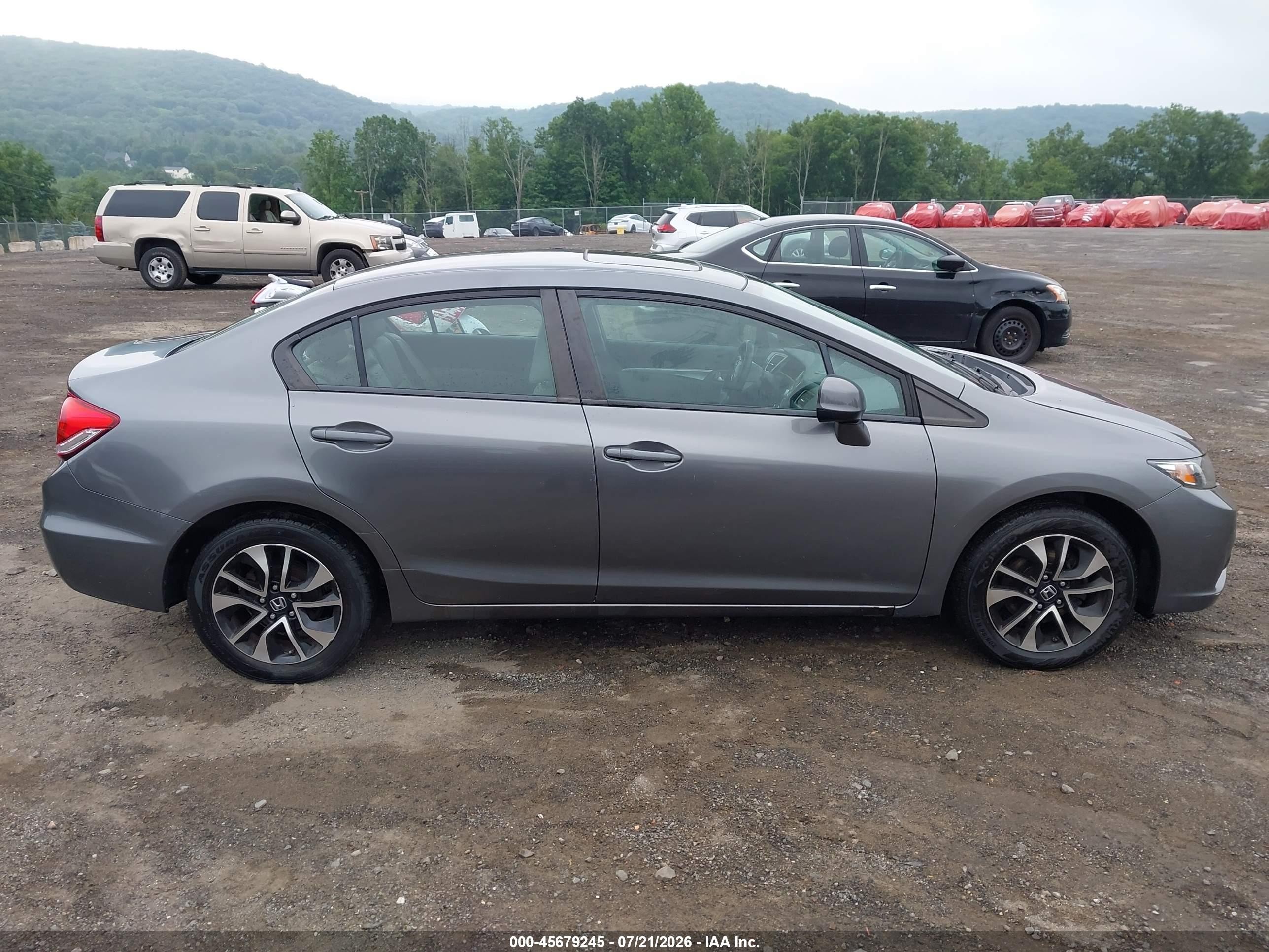 2013 Honda Civic Ex-l Серый vin: 19XFB2F91DE265142
