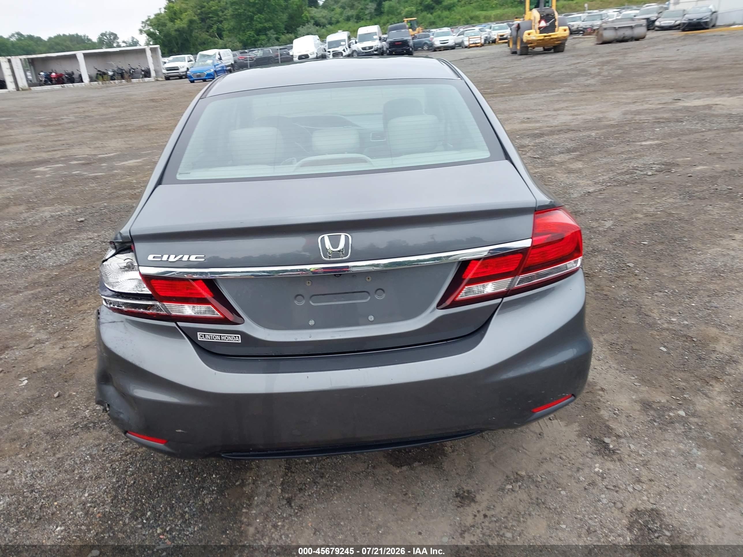 2013 Honda Civic Ex-l Серый vin: 19XFB2F91DE265142