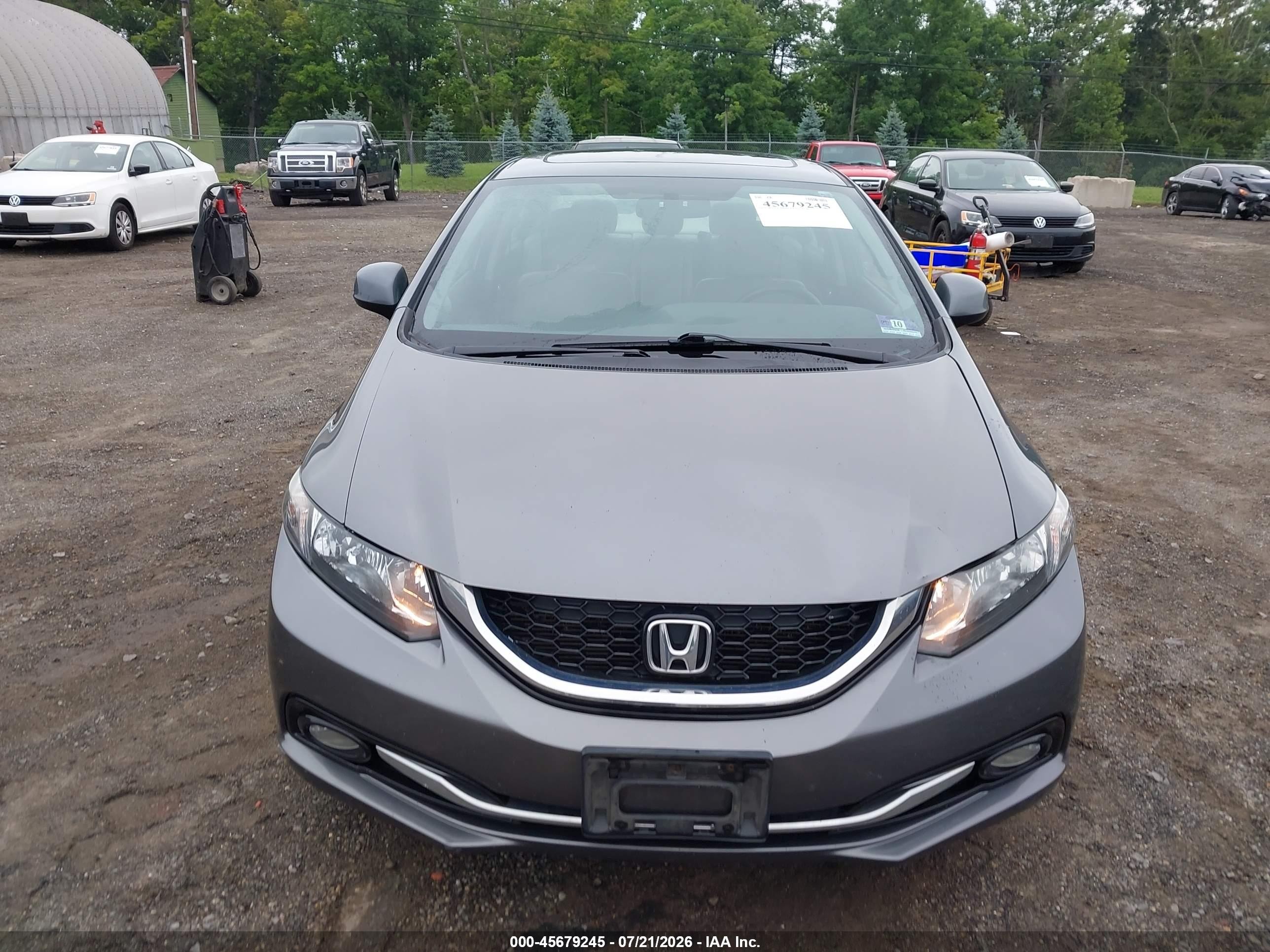 2013 Honda Civic Ex-l Серый vin: 19XFB2F91DE265142