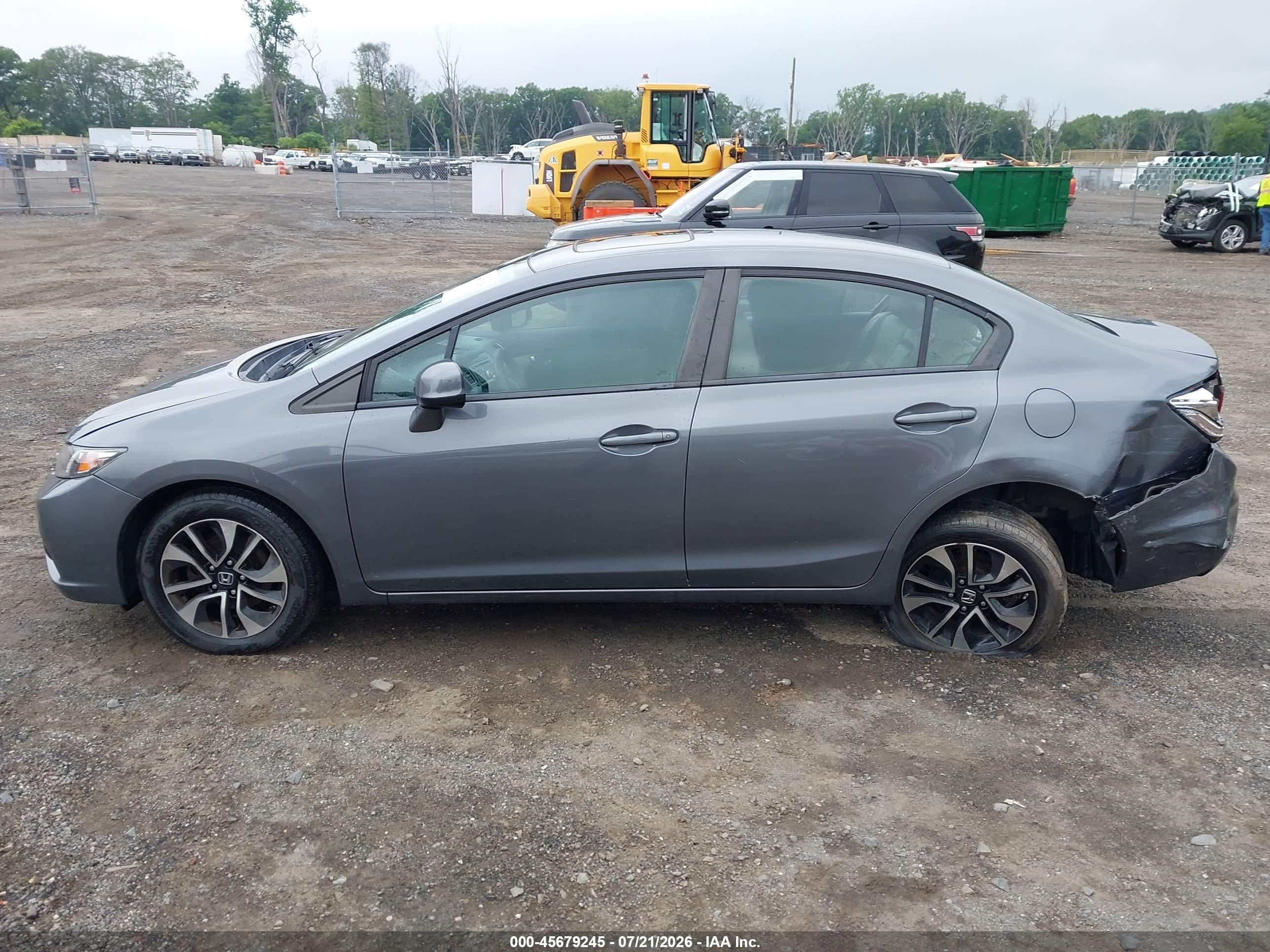 2013 Honda Civic Ex-l Серый vin: 19XFB2F91DE265142
