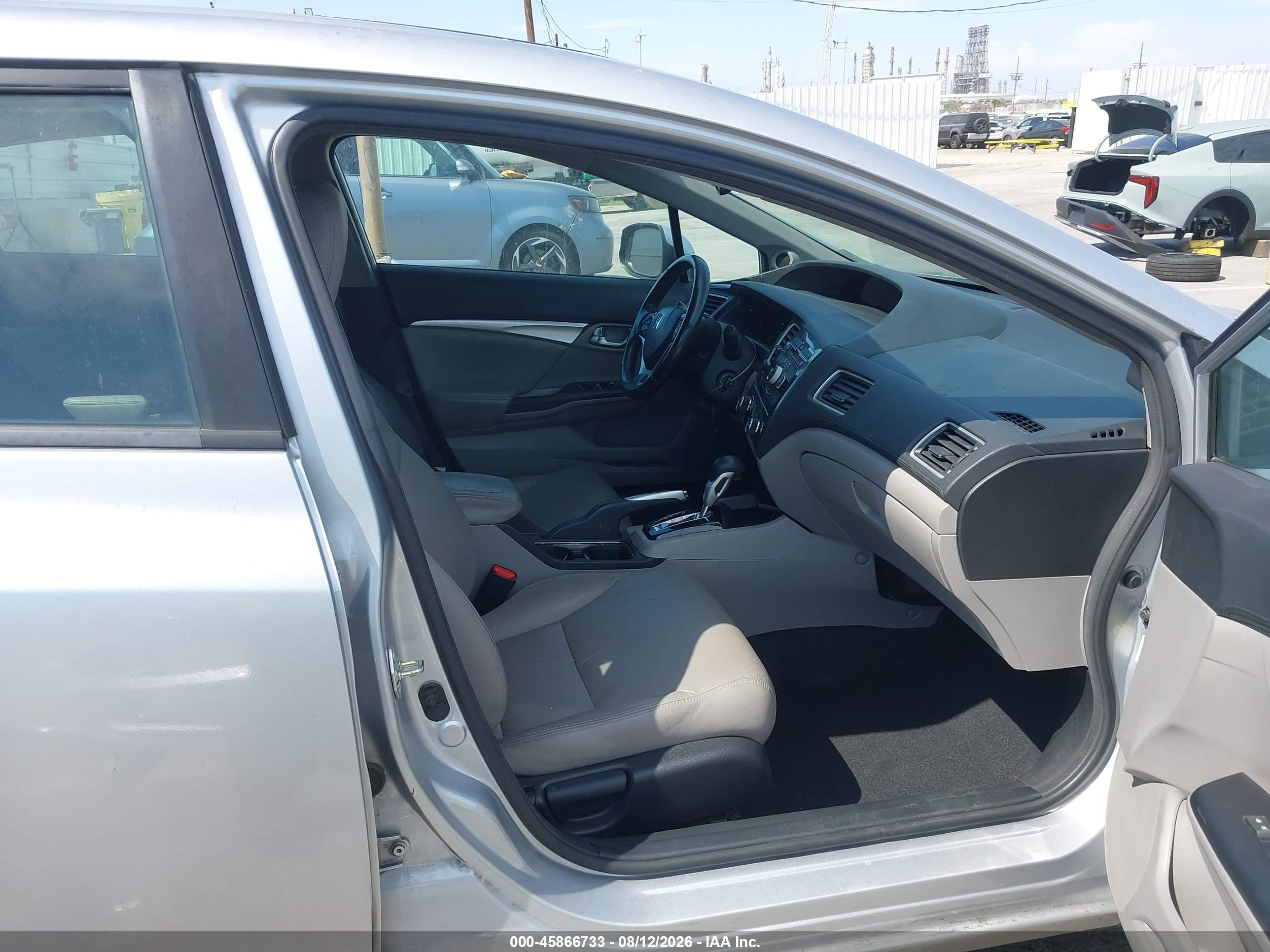 2013 Honda Civic Ex-l Silver vin: 19XFB2F91DE277856