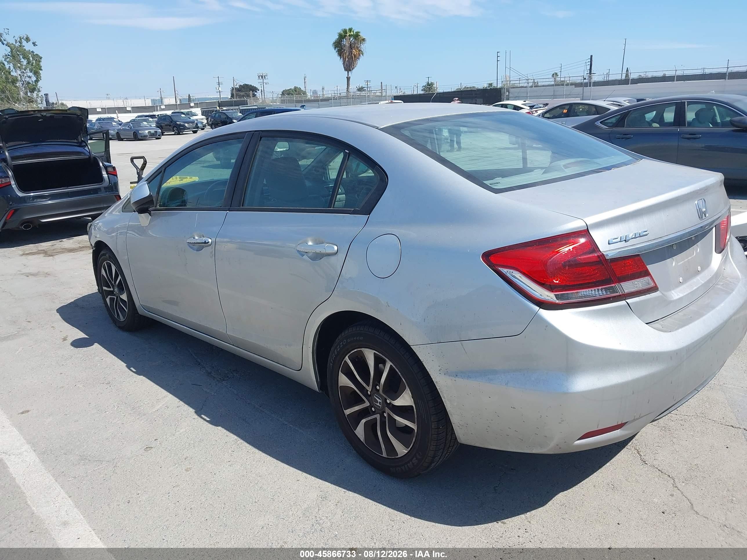 2013 Honda Civic Ex-l Silver vin: 19XFB2F91DE277856