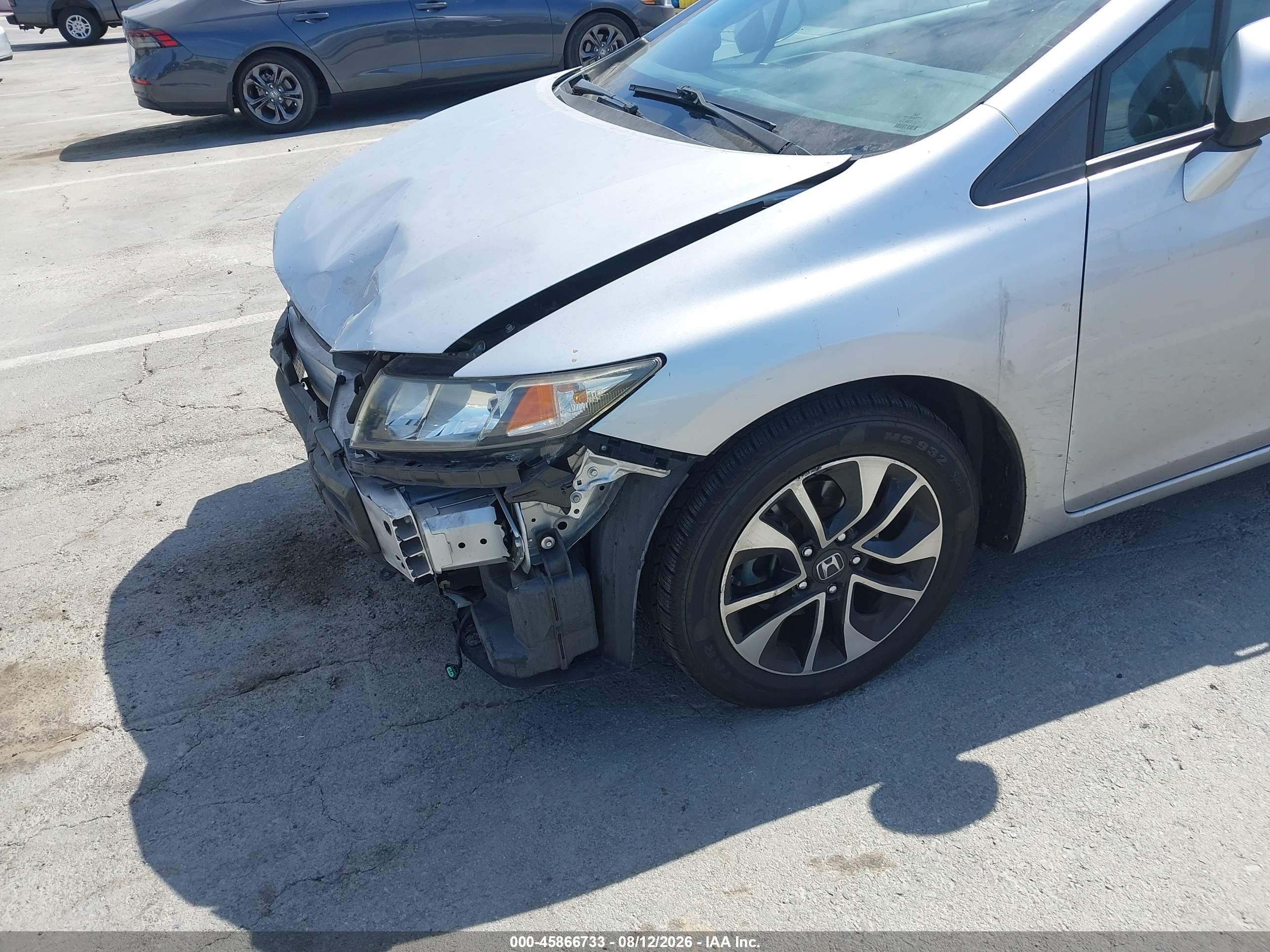 2013 Honda Civic Ex-l Silver vin: 19XFB2F91DE277856
