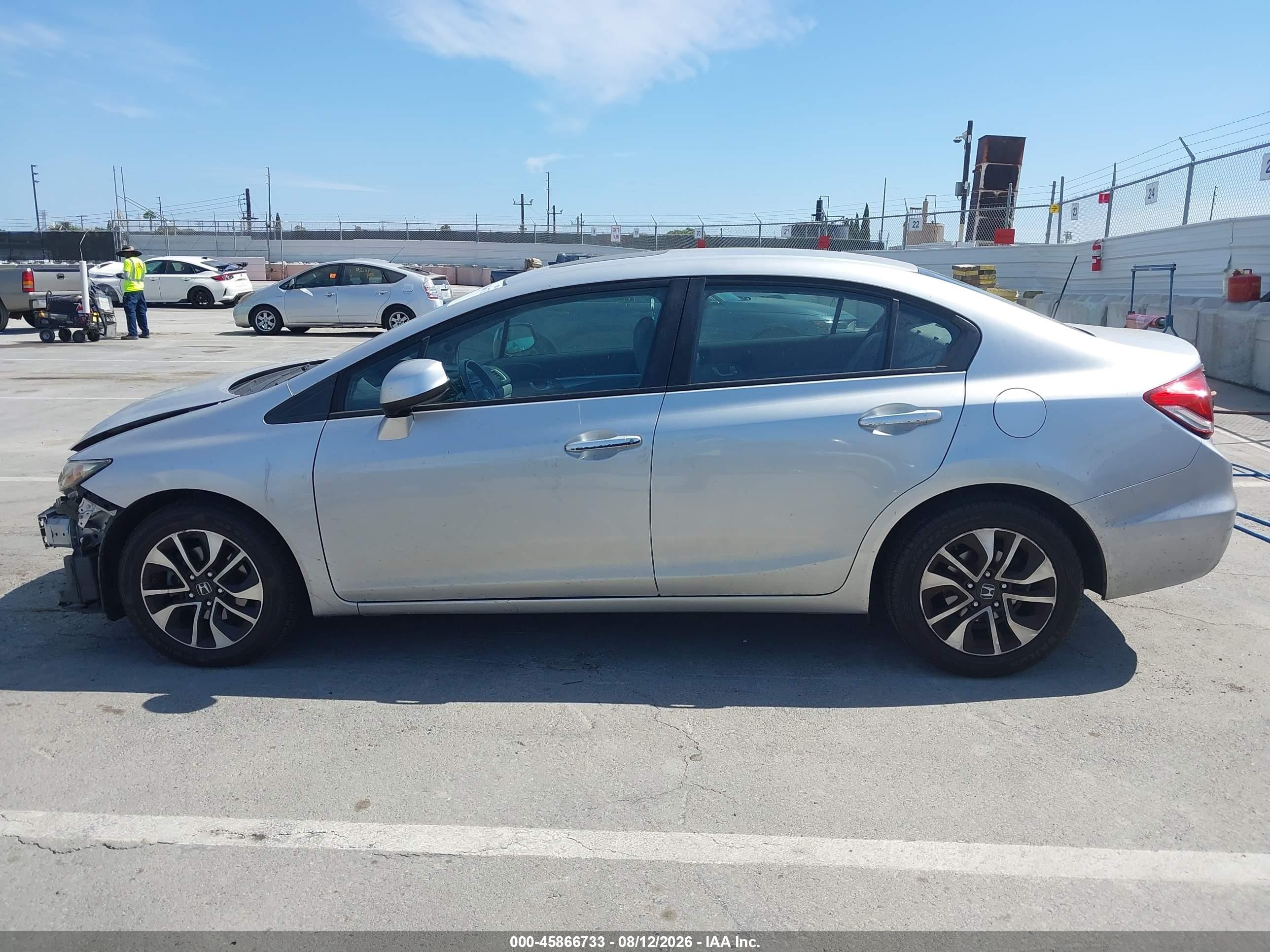 2013 Honda Civic Ex-l Silver vin: 19XFB2F91DE277856