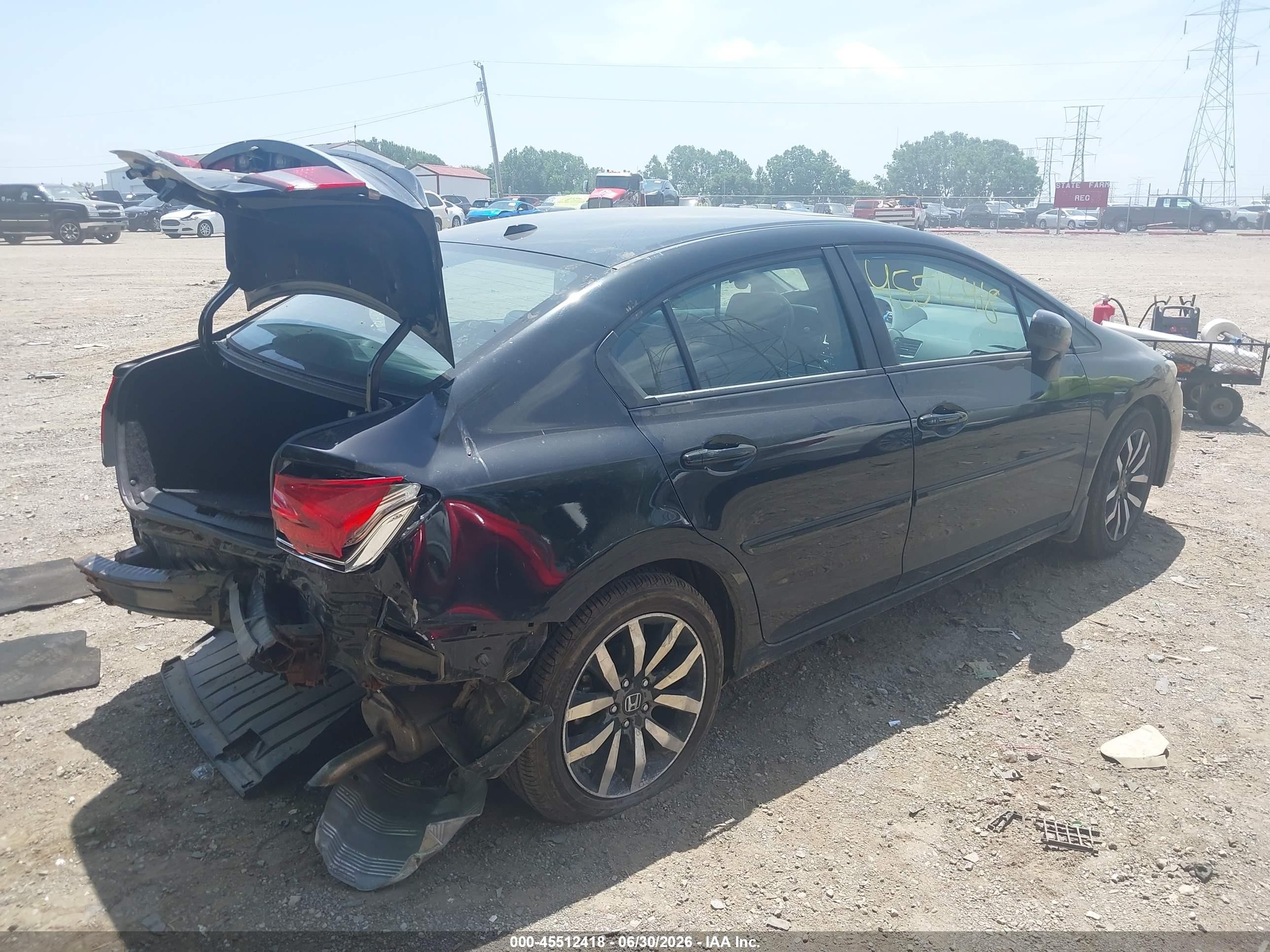 2014 Honda Civic Ex-l Черный vin: 19XFB2F91EE001386