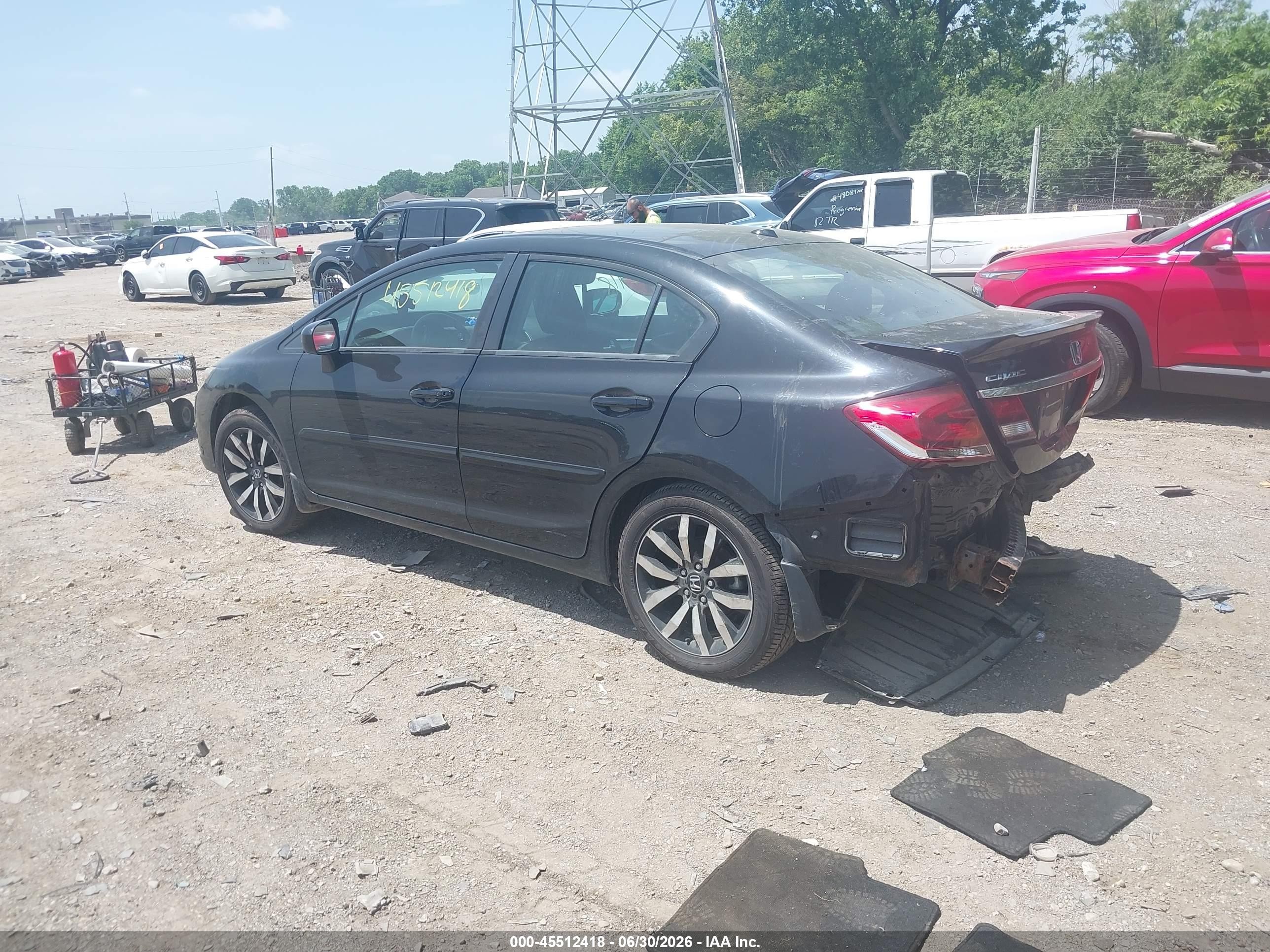 2014 Honda Civic Ex-l Черный vin: 19XFB2F91EE001386