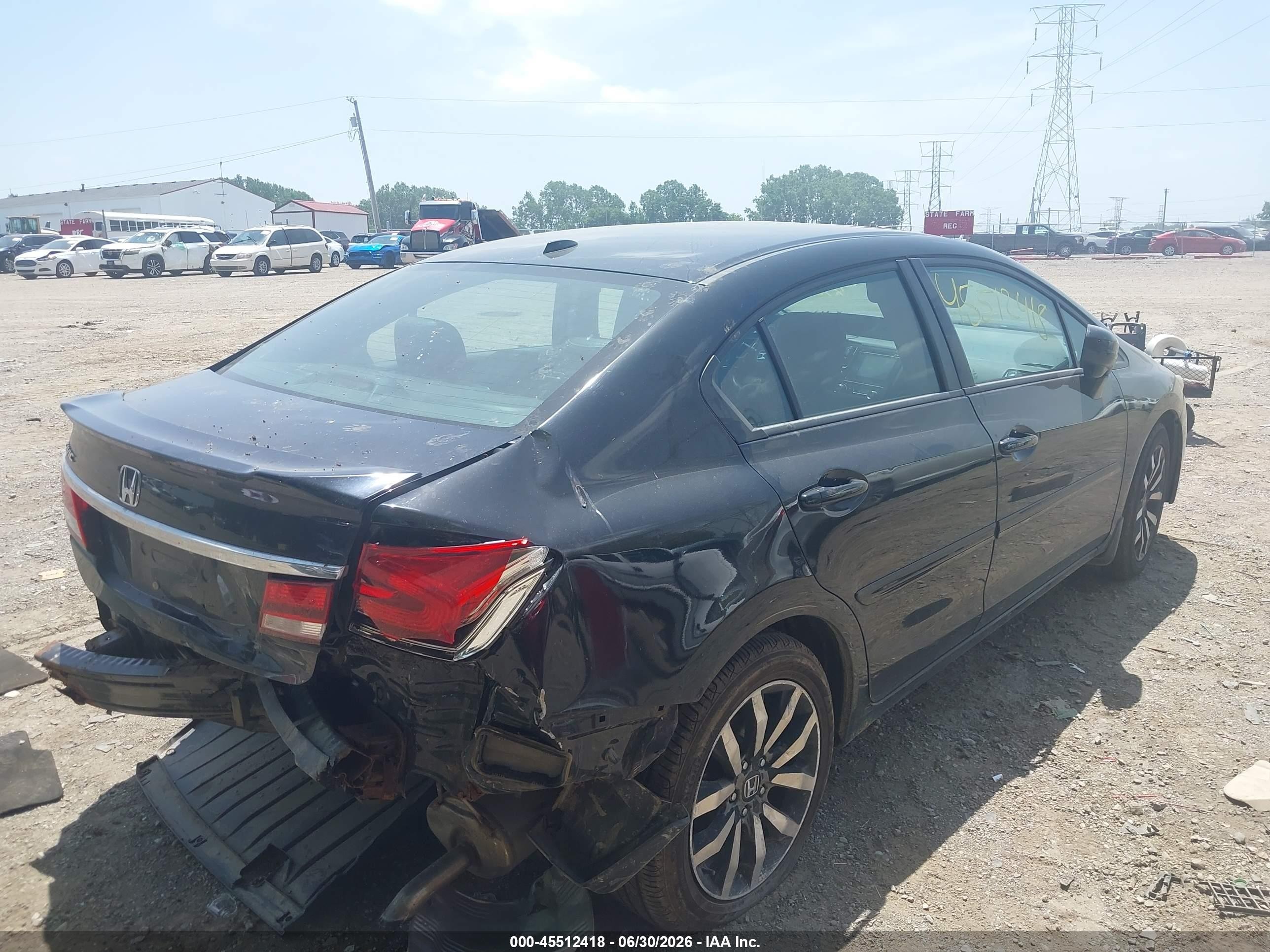 2014 Honda Civic Ex-l Черный vin: 19XFB2F91EE001386