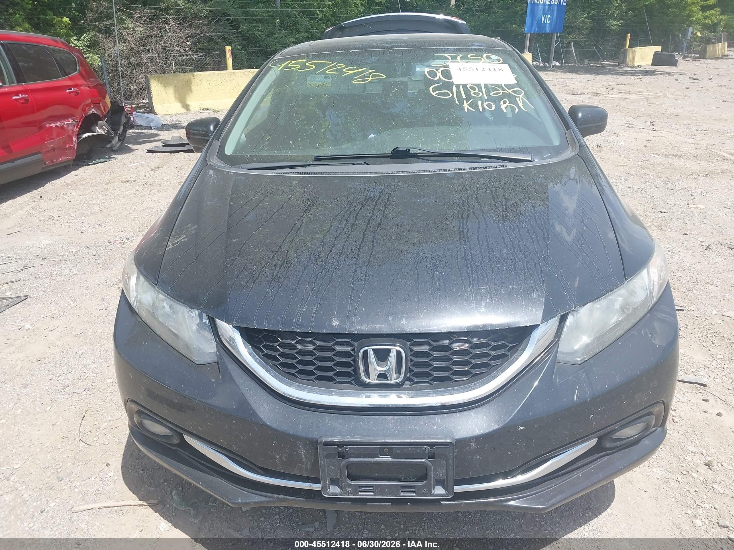 2014 Honda Civic Ex-l Черный vin: 19XFB2F91EE001386