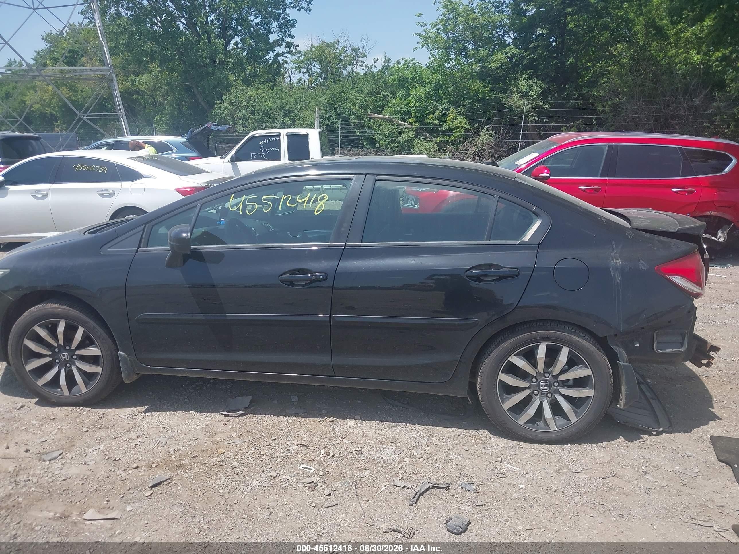 2014 Honda Civic Ex-l Черный vin: 19XFB2F91EE001386