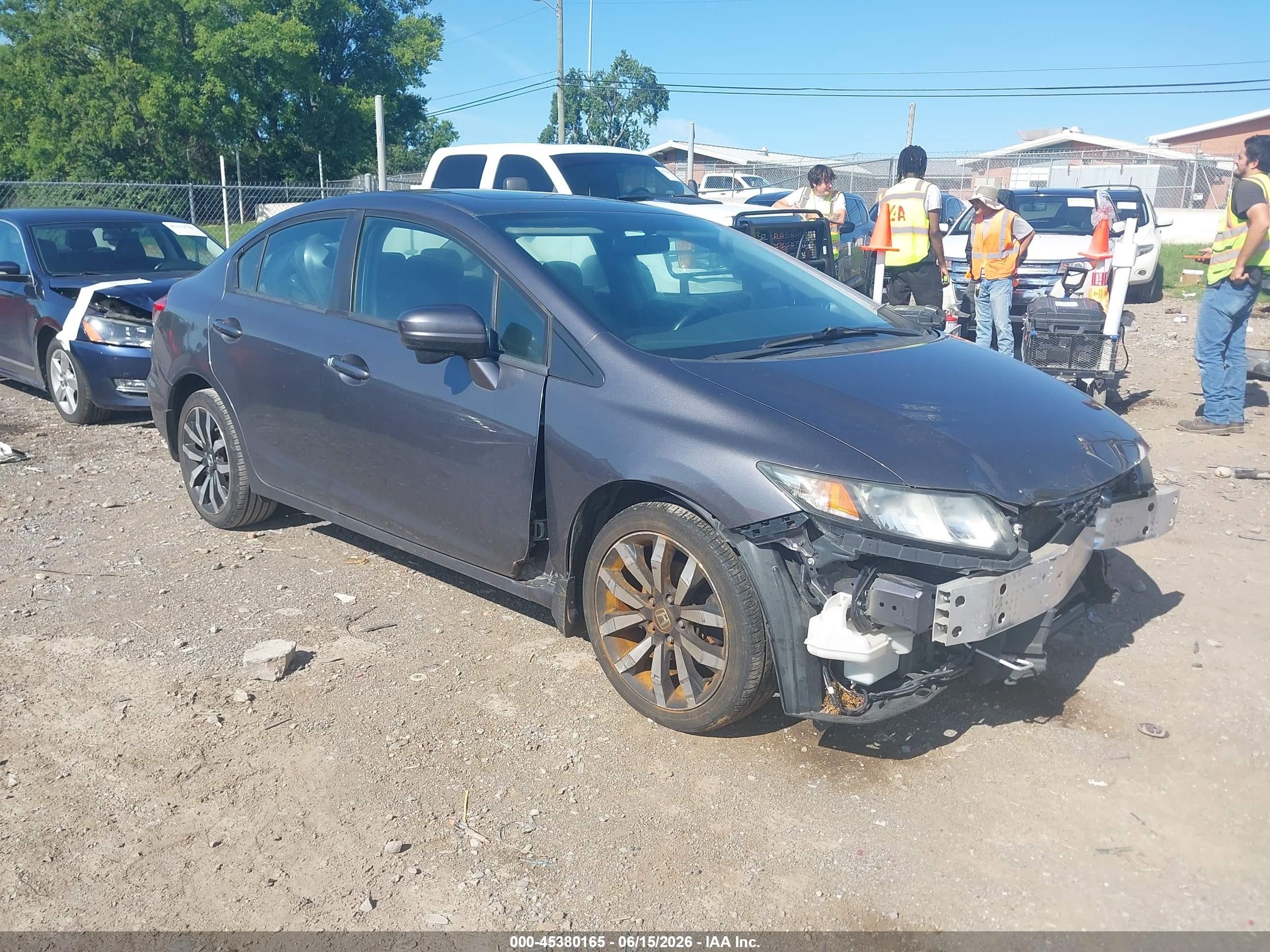 2014 Honda Civic Ex-l Серый vin: 19XFB2F91EE053603