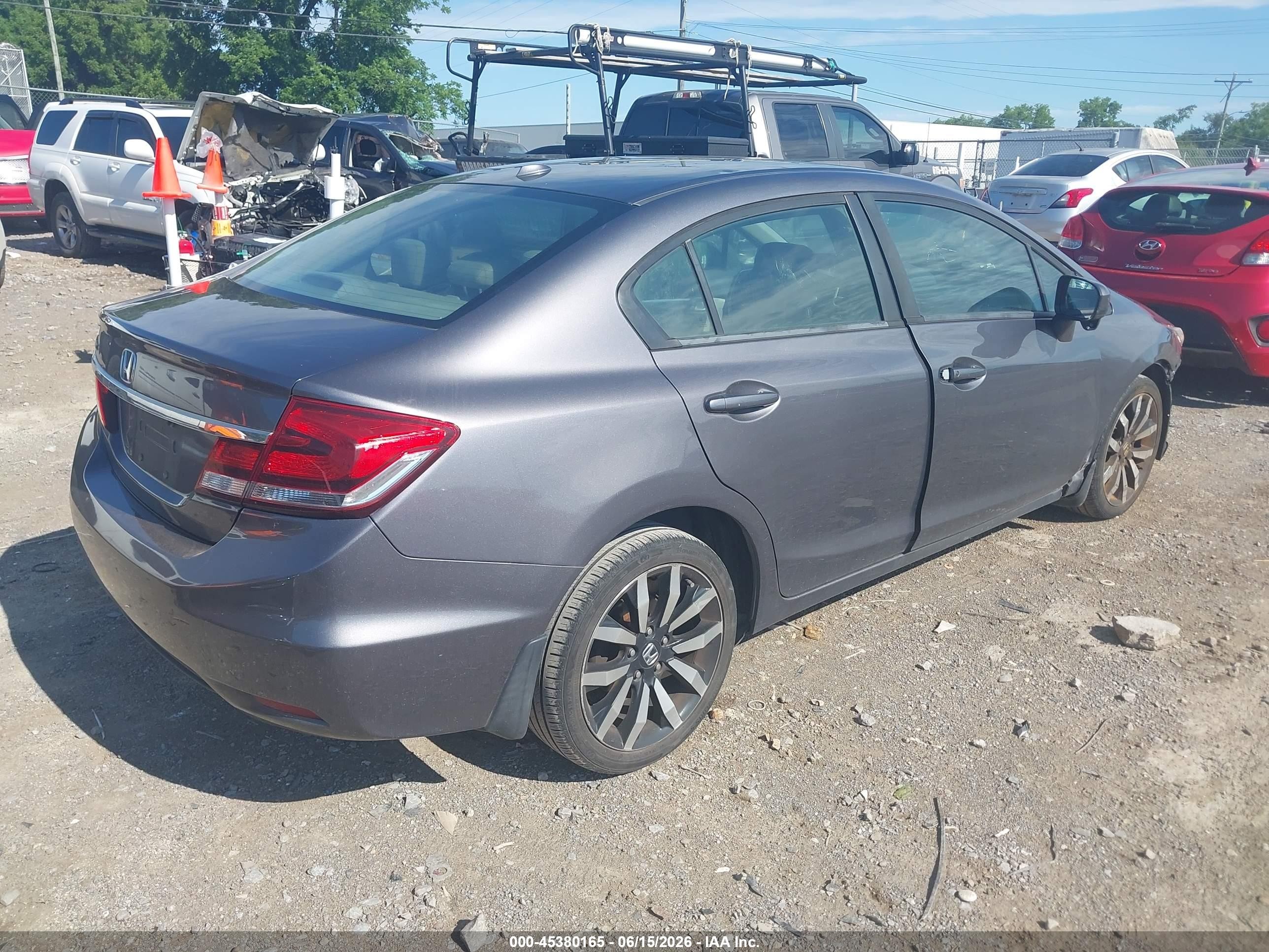 2014 Honda Civic Ex-l Серый vin: 19XFB2F91EE053603