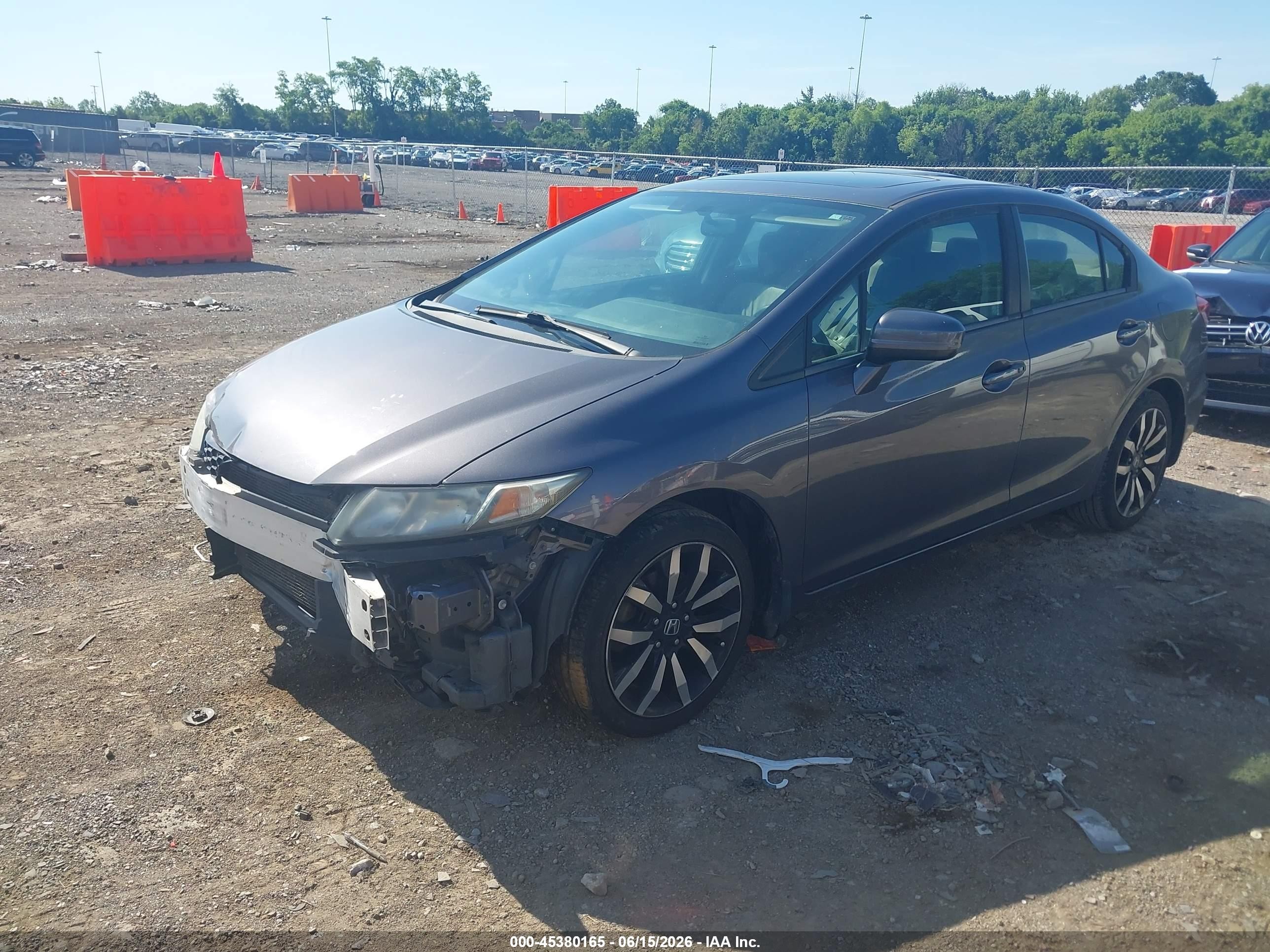 2014 Honda Civic Ex-l Серый vin: 19XFB2F91EE053603