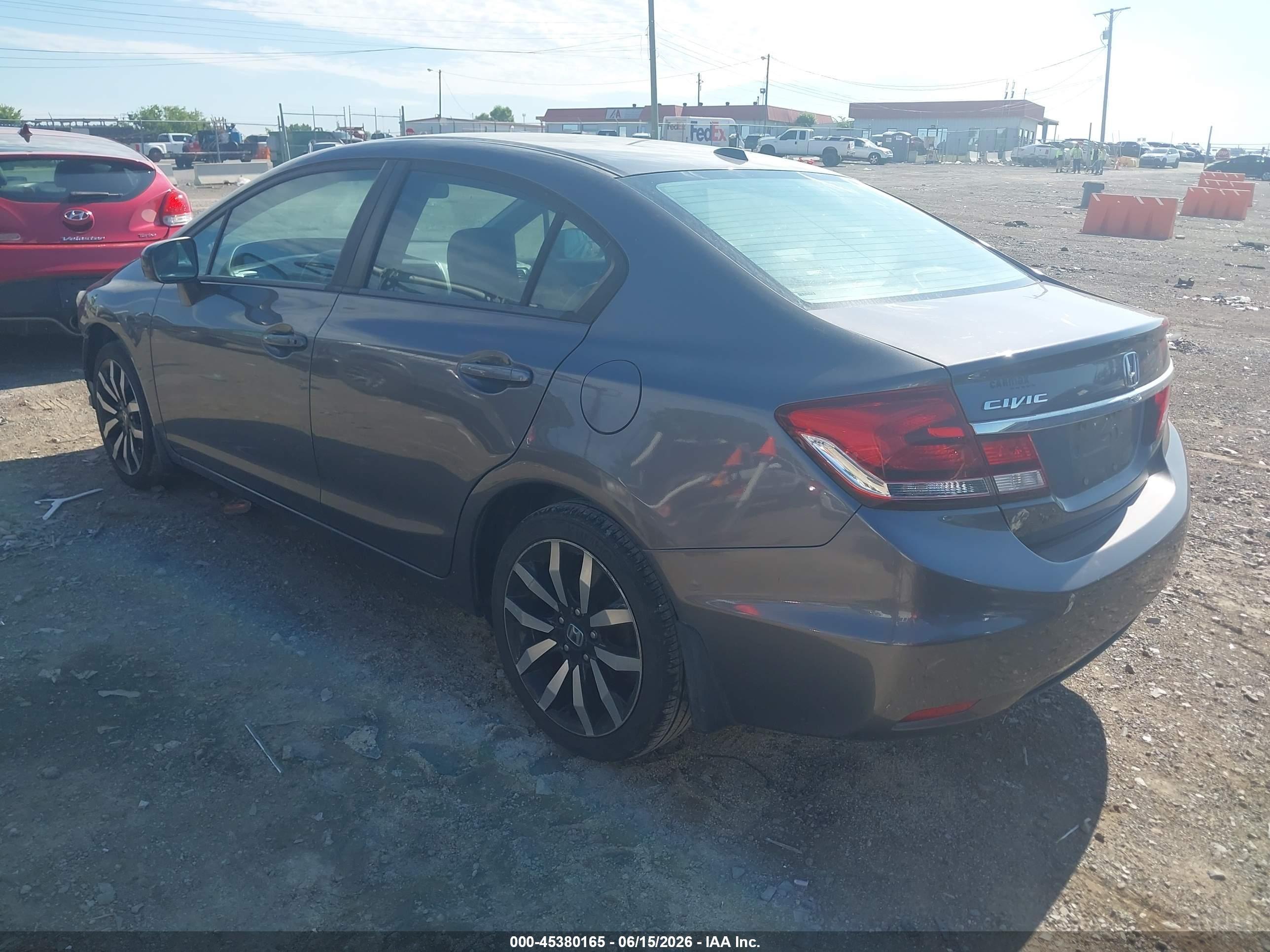 2014 Honda Civic Ex-l Серый vin: 19XFB2F91EE053603