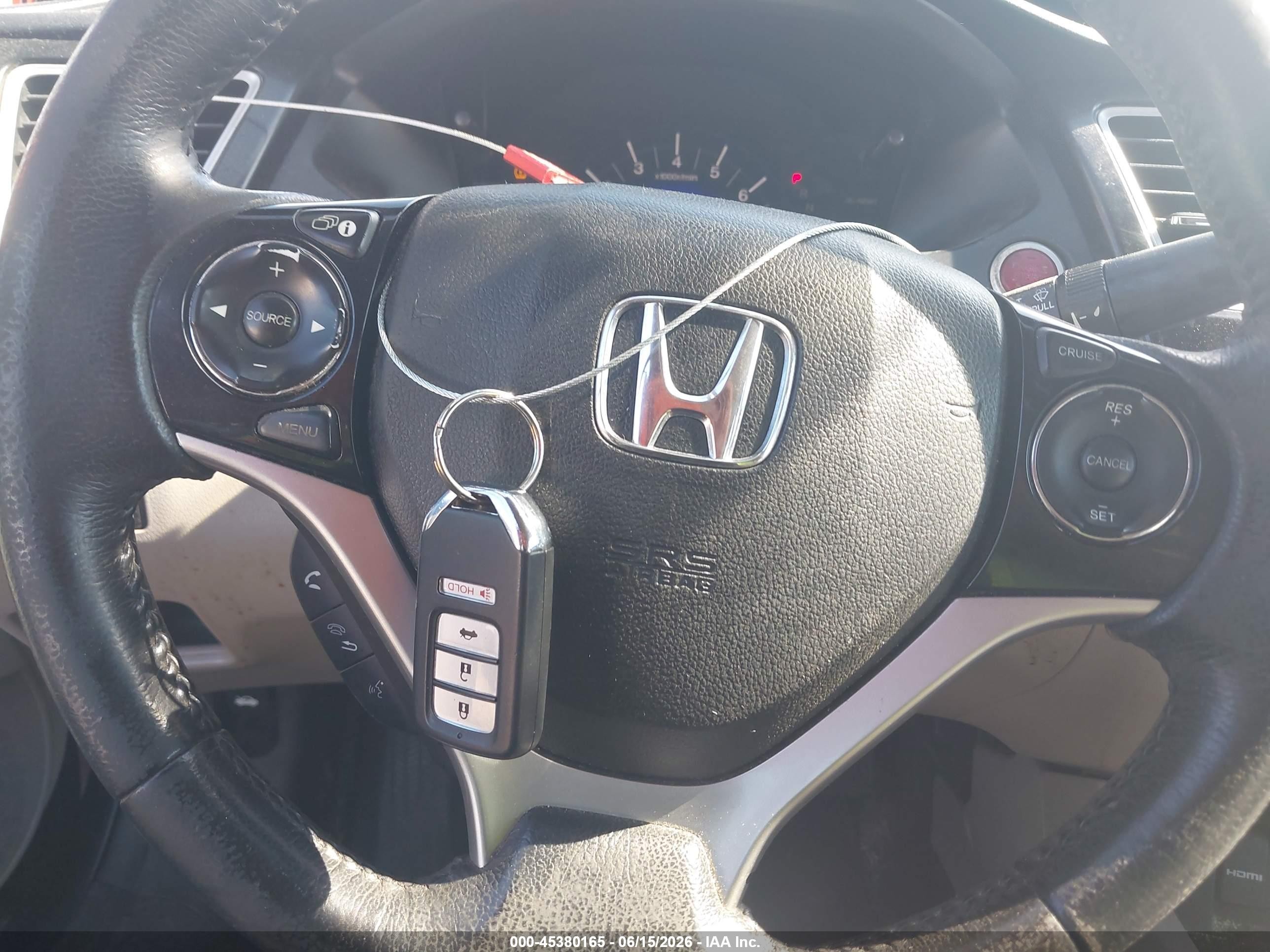 2014 Honda Civic Ex-l Серый vin: 19XFB2F91EE053603
