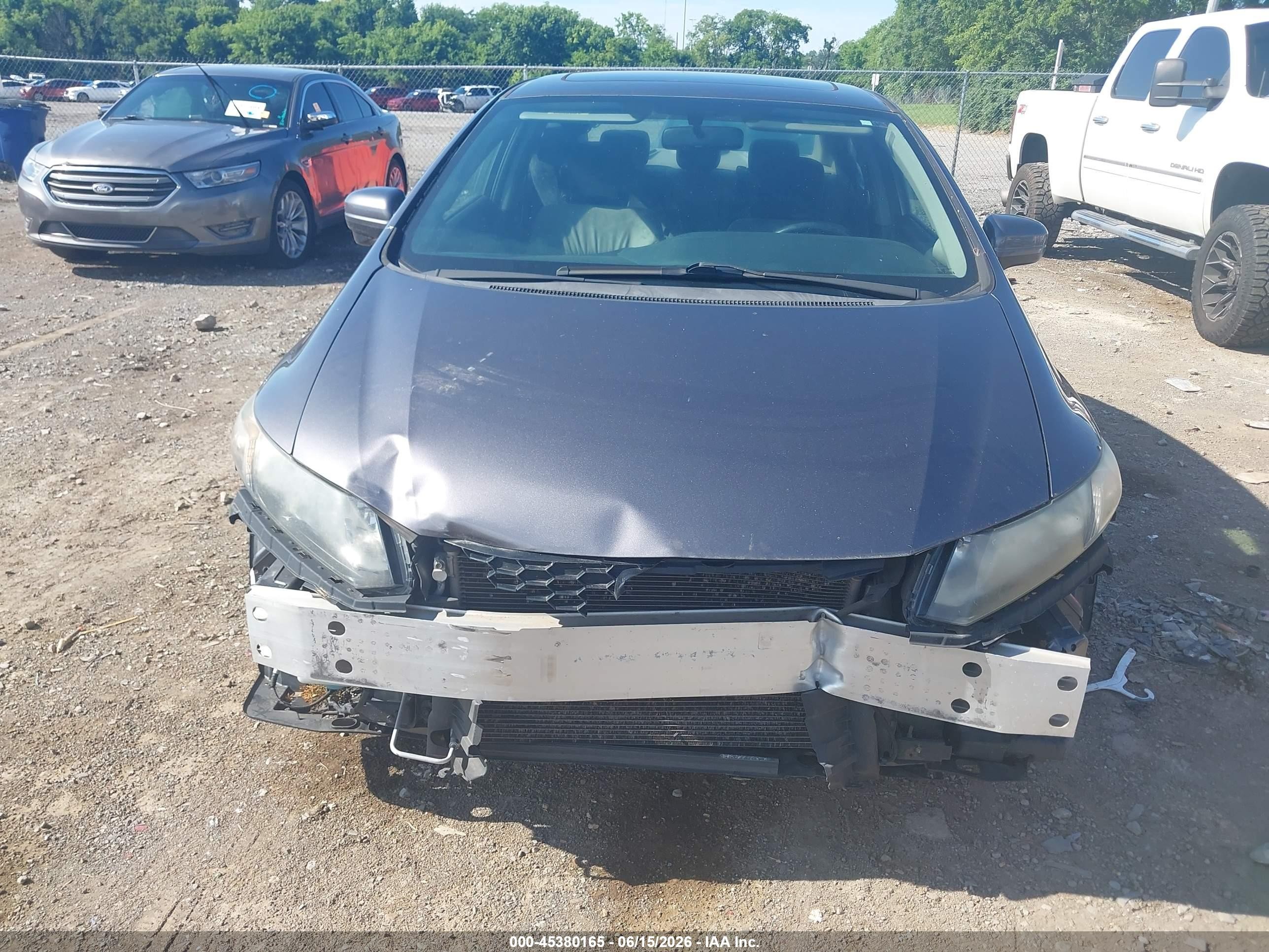2014 Honda Civic Ex-l Серый vin: 19XFB2F91EE053603
