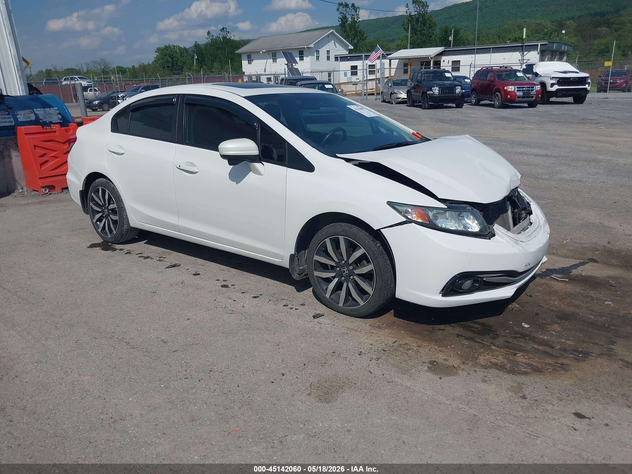 2014 Honda Civic Ex-l White vin: 19XFB2F91EE216041
