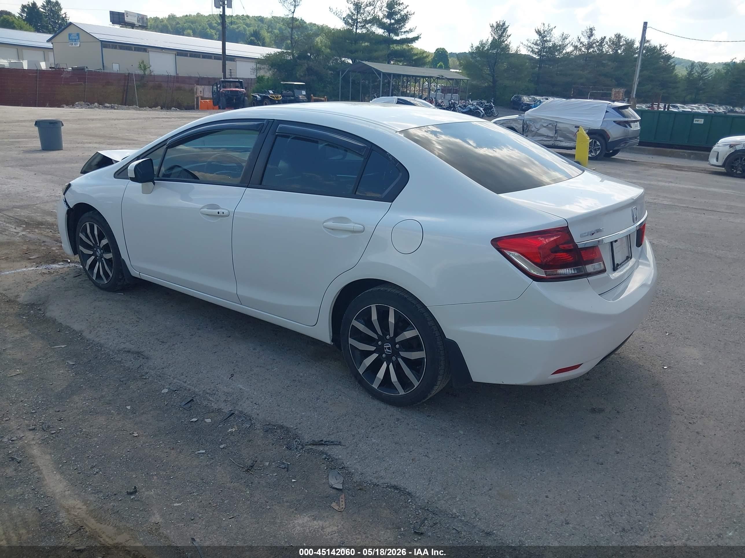 2014 Honda Civic Ex-l White vin: 19XFB2F91EE216041