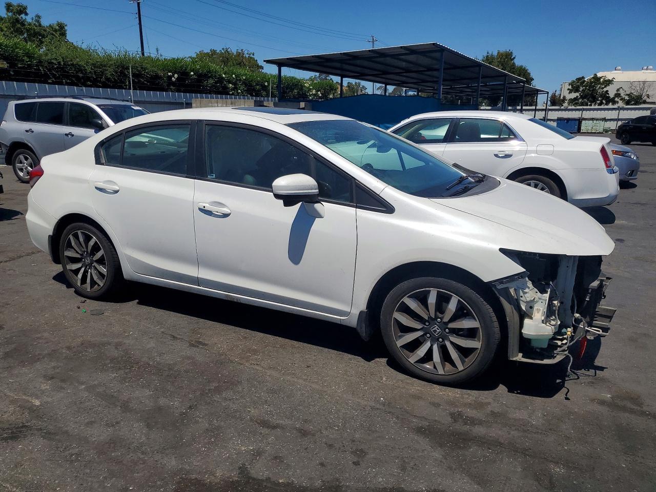 2014 Honda Civic Exl White vin: 19XFB2F91EE235740
