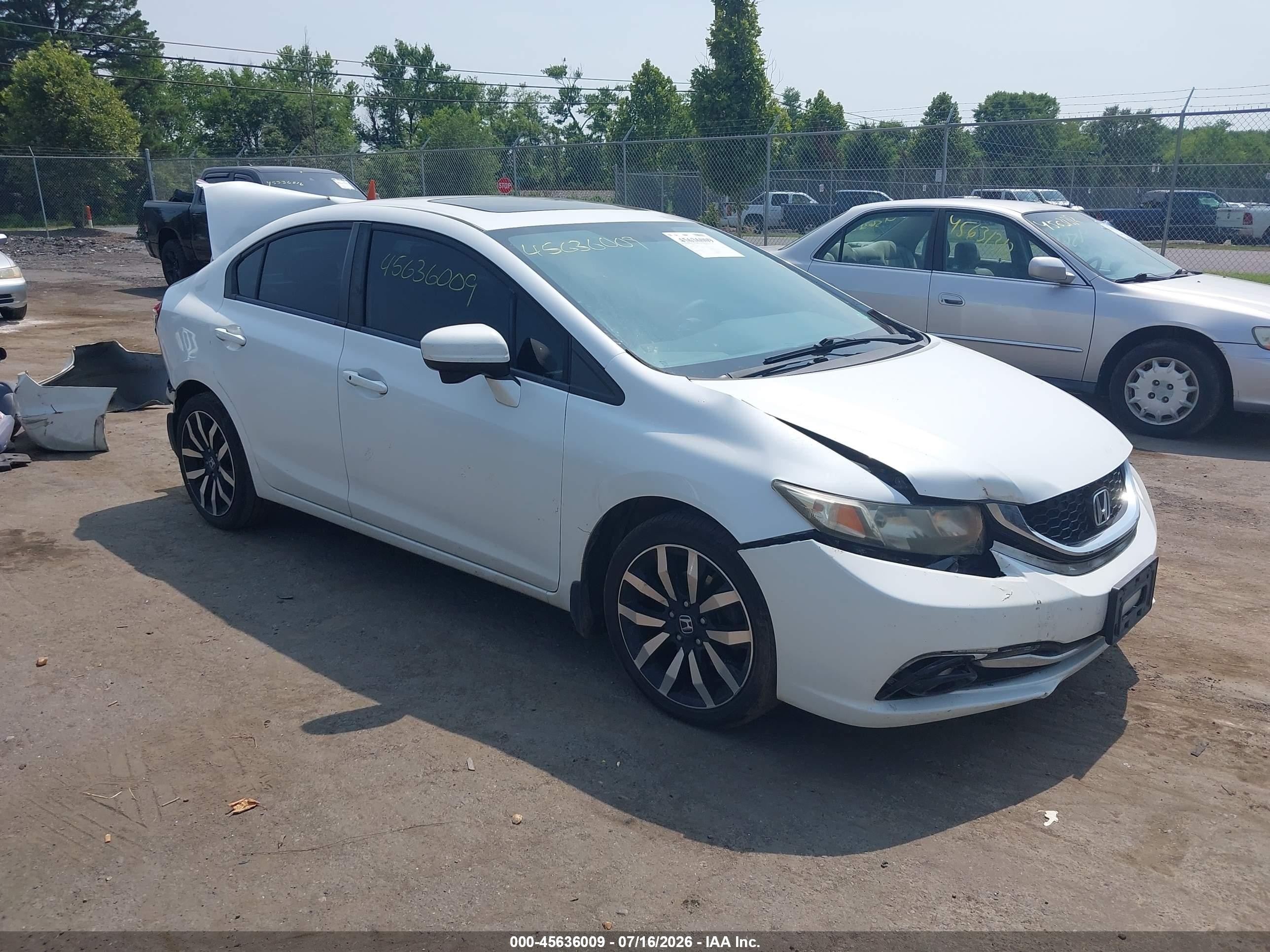 2014 Honda Civic Ex-l Белый vin: 19XFB2F91EE240002