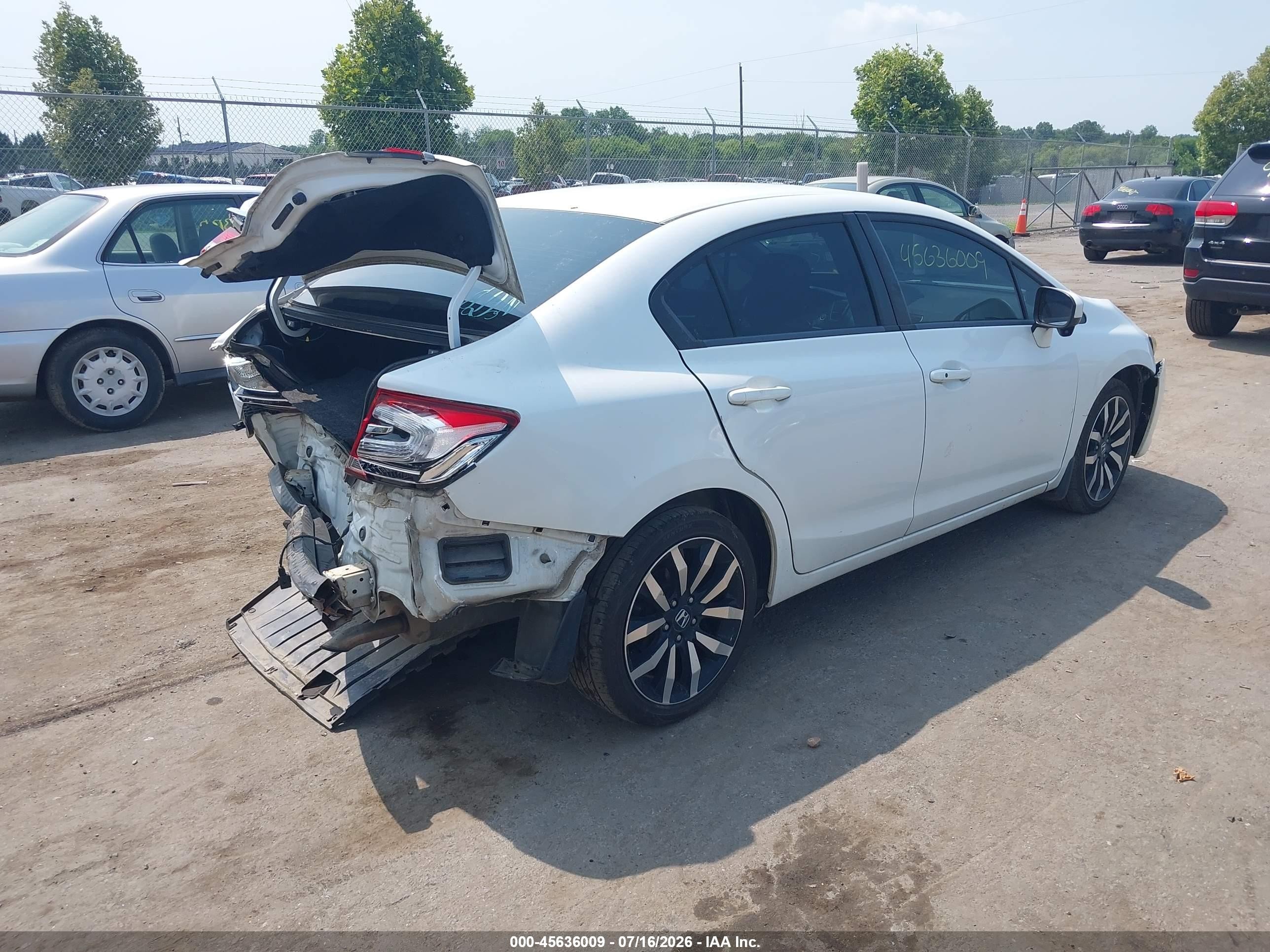 2014 Honda Civic Ex-l White vin: 19XFB2F91EE240002