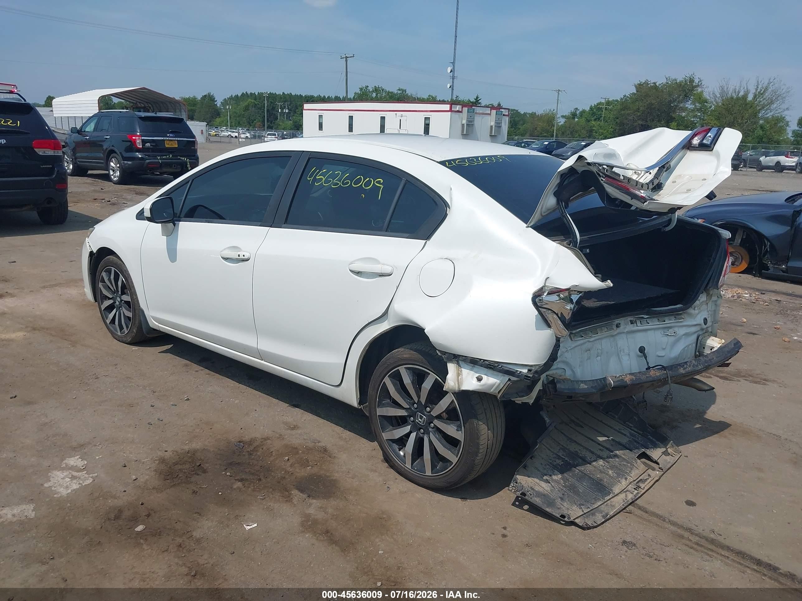 2014 Honda Civic Ex-l White vin: 19XFB2F91EE240002