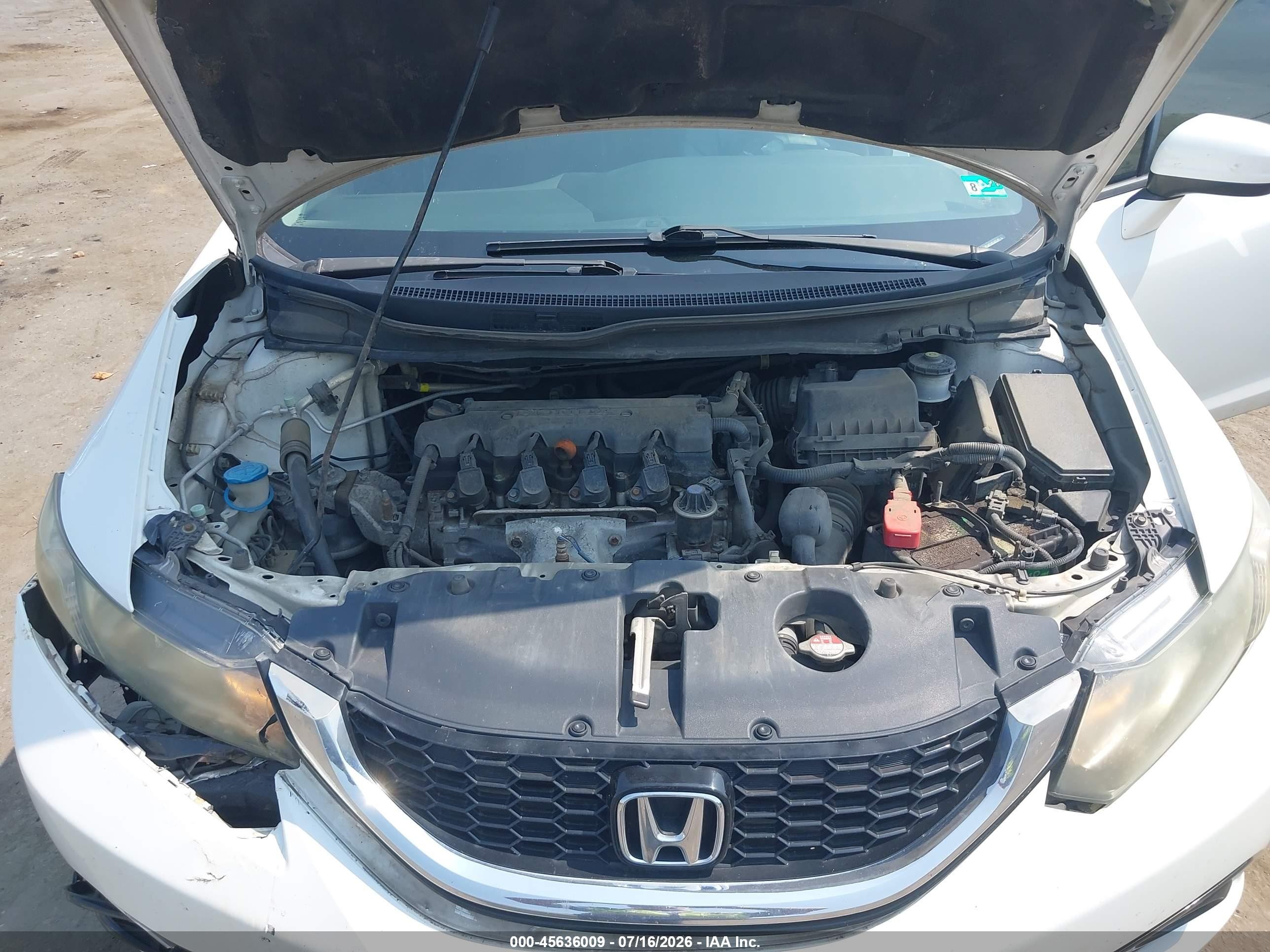 2014 Honda Civic Ex-l White vin: 19XFB2F91EE240002
