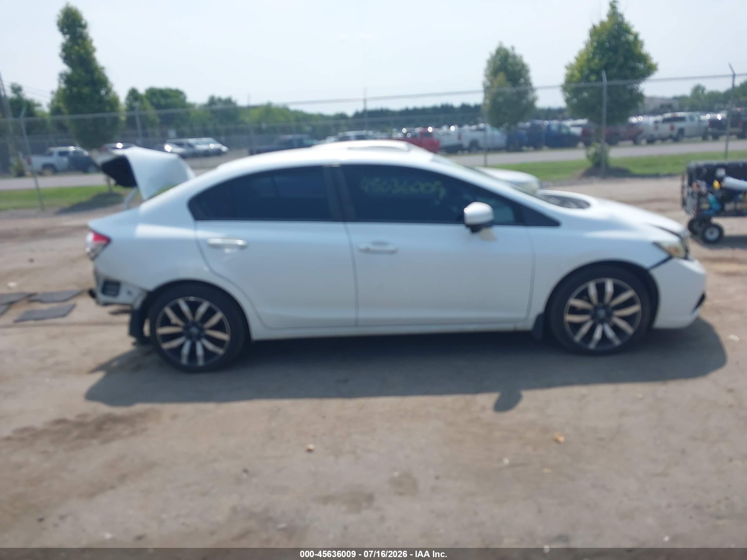 2014 Honda Civic Ex-l White vin: 19XFB2F91EE240002