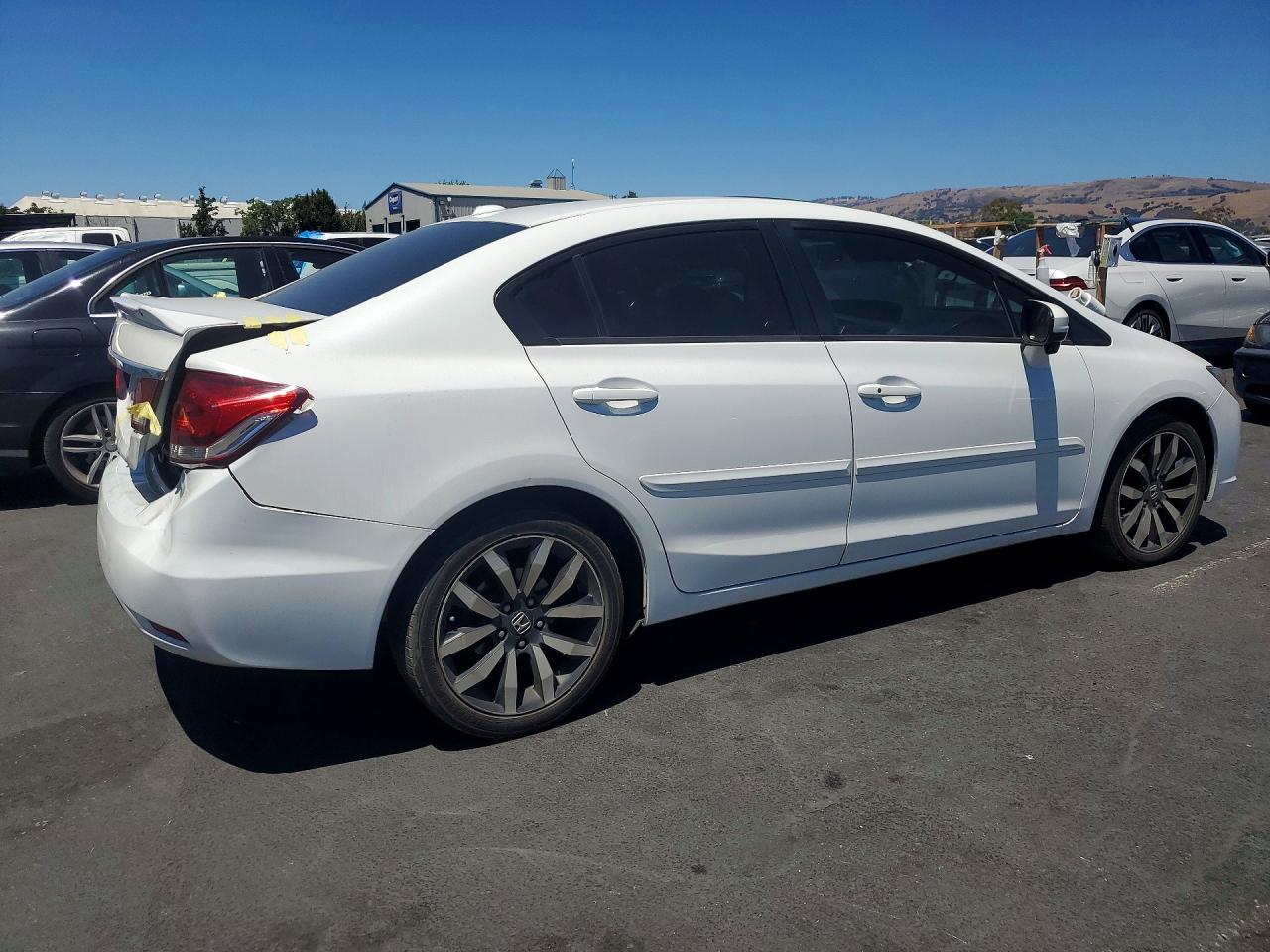 2014 Honda Civic Exl White vin: 19XFB2F91EE240193