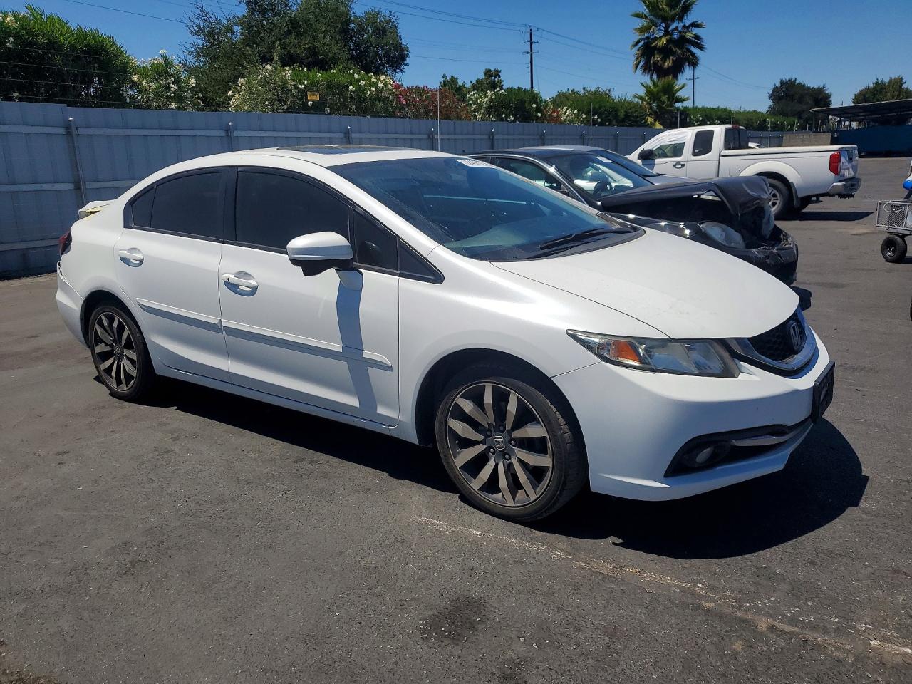 2014 Honda Civic Exl White vin: 19XFB2F91EE240193