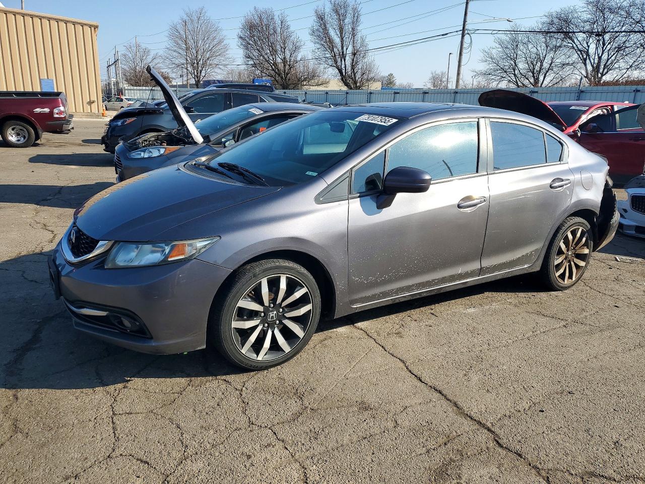 2014 Honda Civic Exl Gray vin: 19XFB2F91EE249346