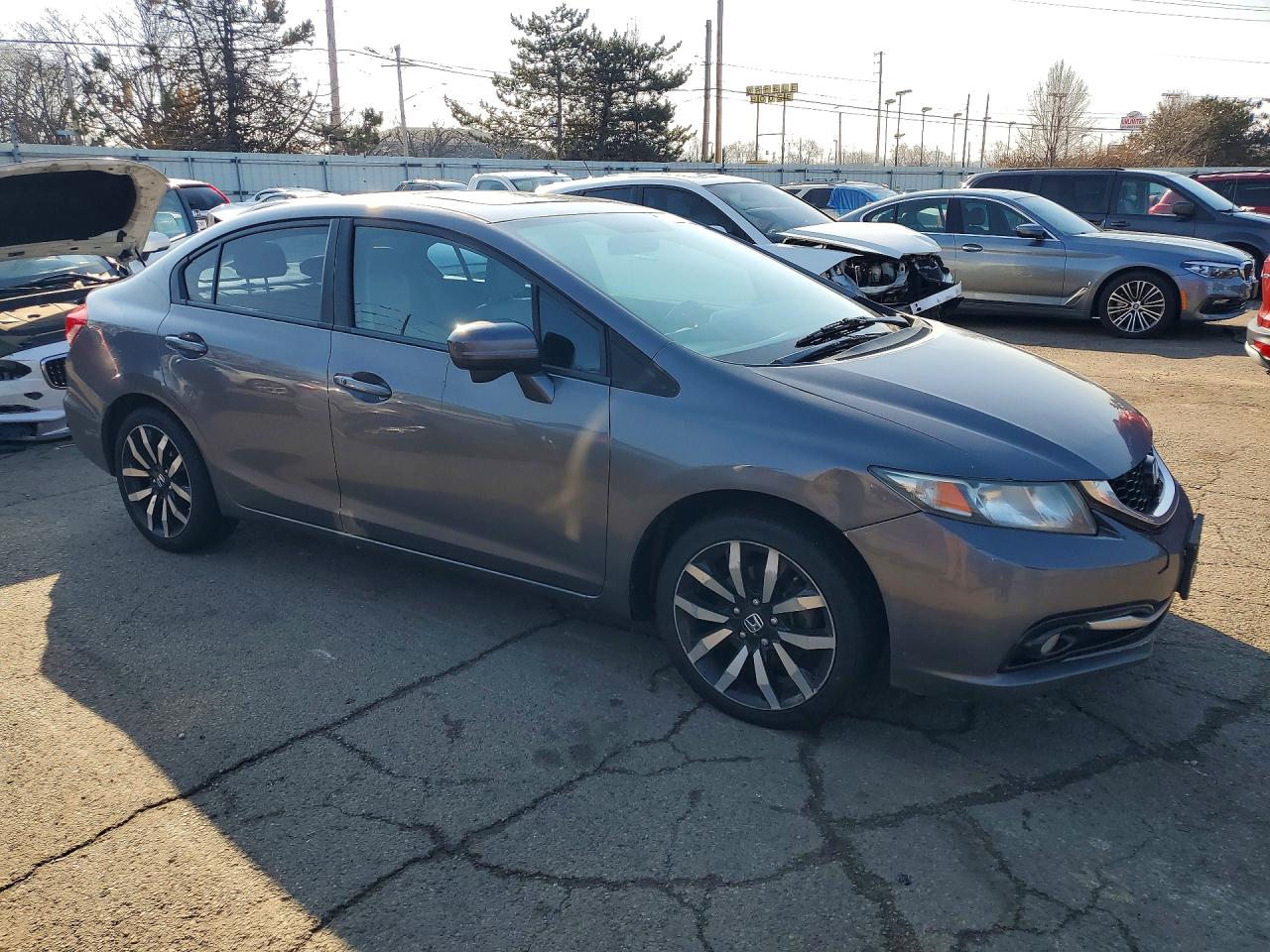 2014 Honda Civic Exl Gray vin: 19XFB2F91EE249346