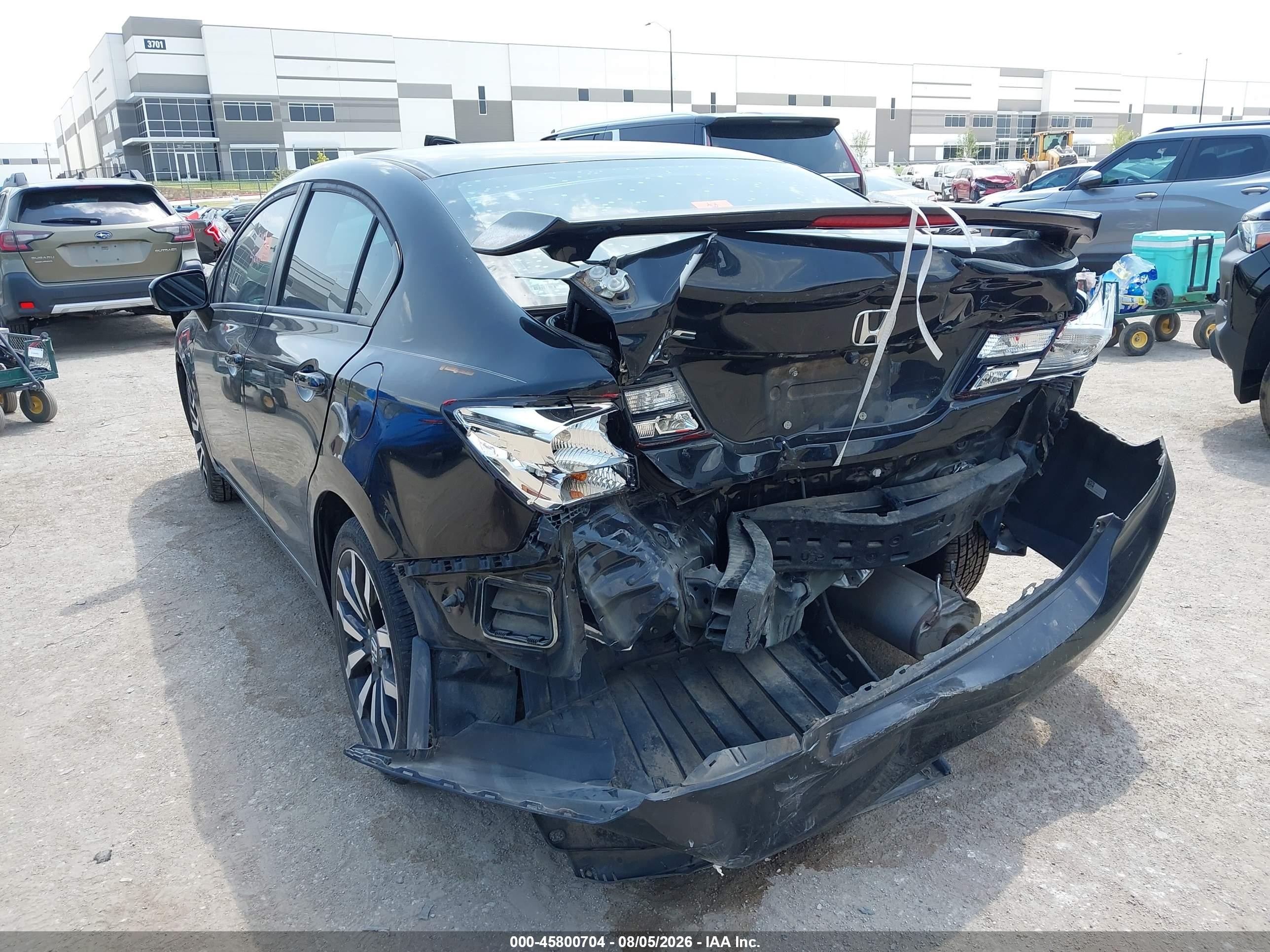 2015 Honda Civic Exl Черный vin: 19XFB2F91FE003916
