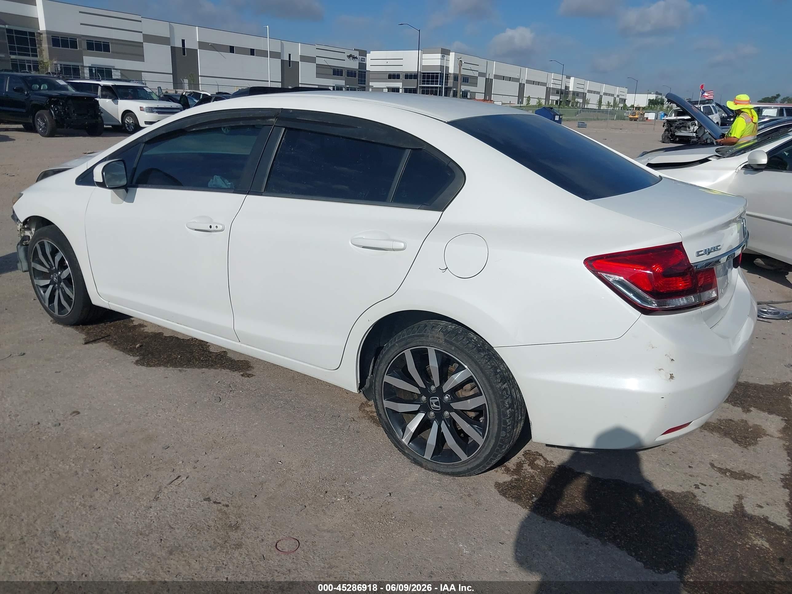 2015 Honda Civic Ex-l White vin: 19XFB2F91FE026855