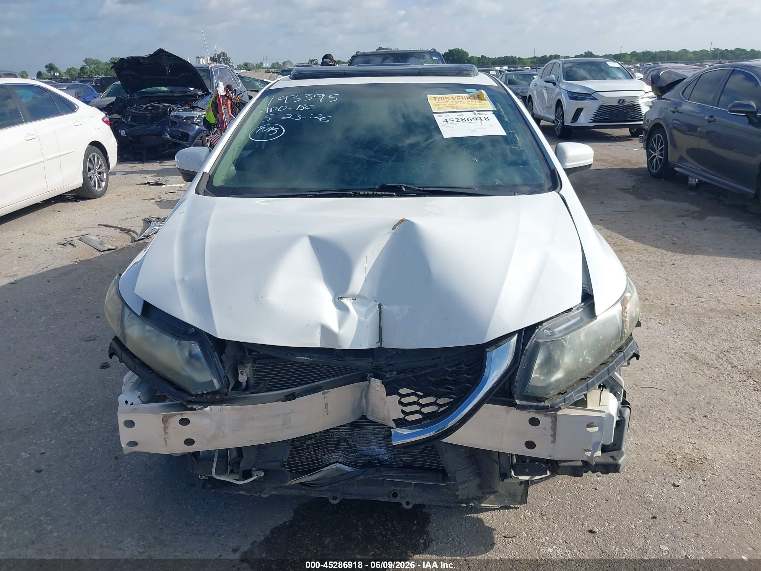 2015 Honda Civic Ex-l White vin: 19XFB2F91FE026855