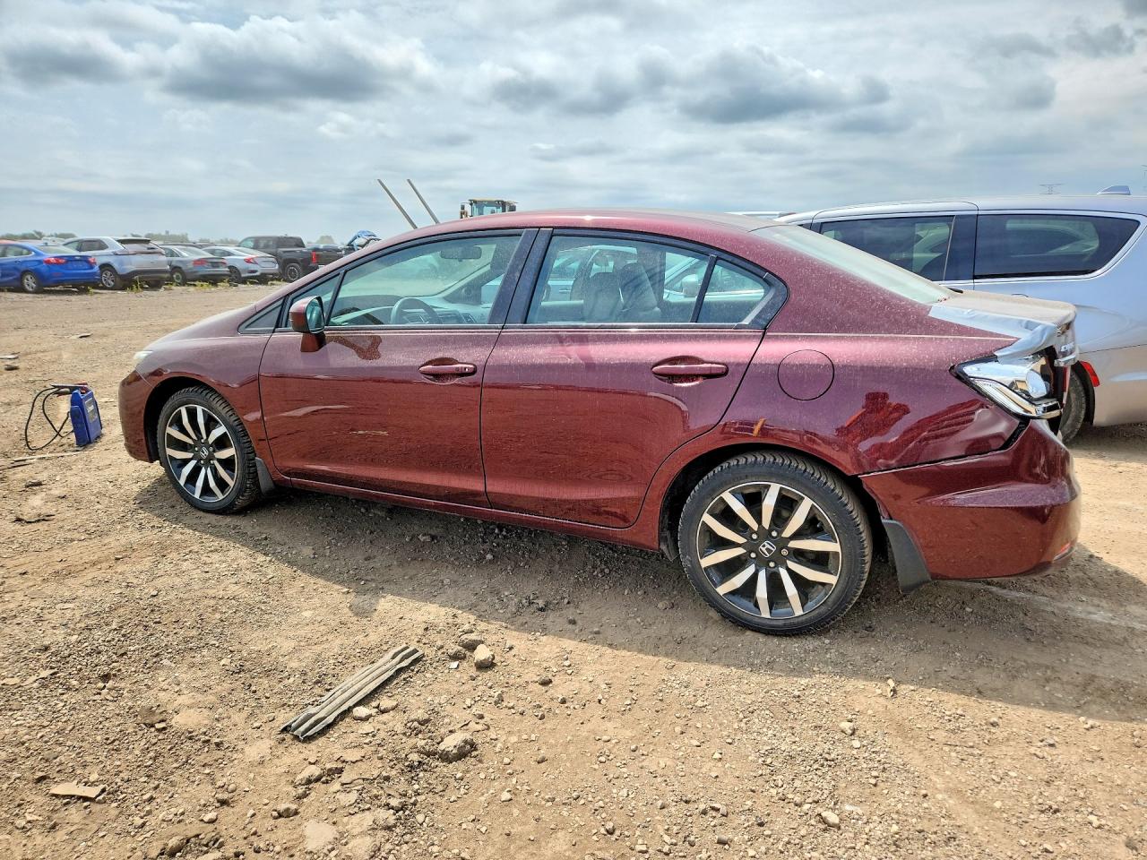 2015 Honda Civic Exl Maroon vin: 19XFB2F91FE057605