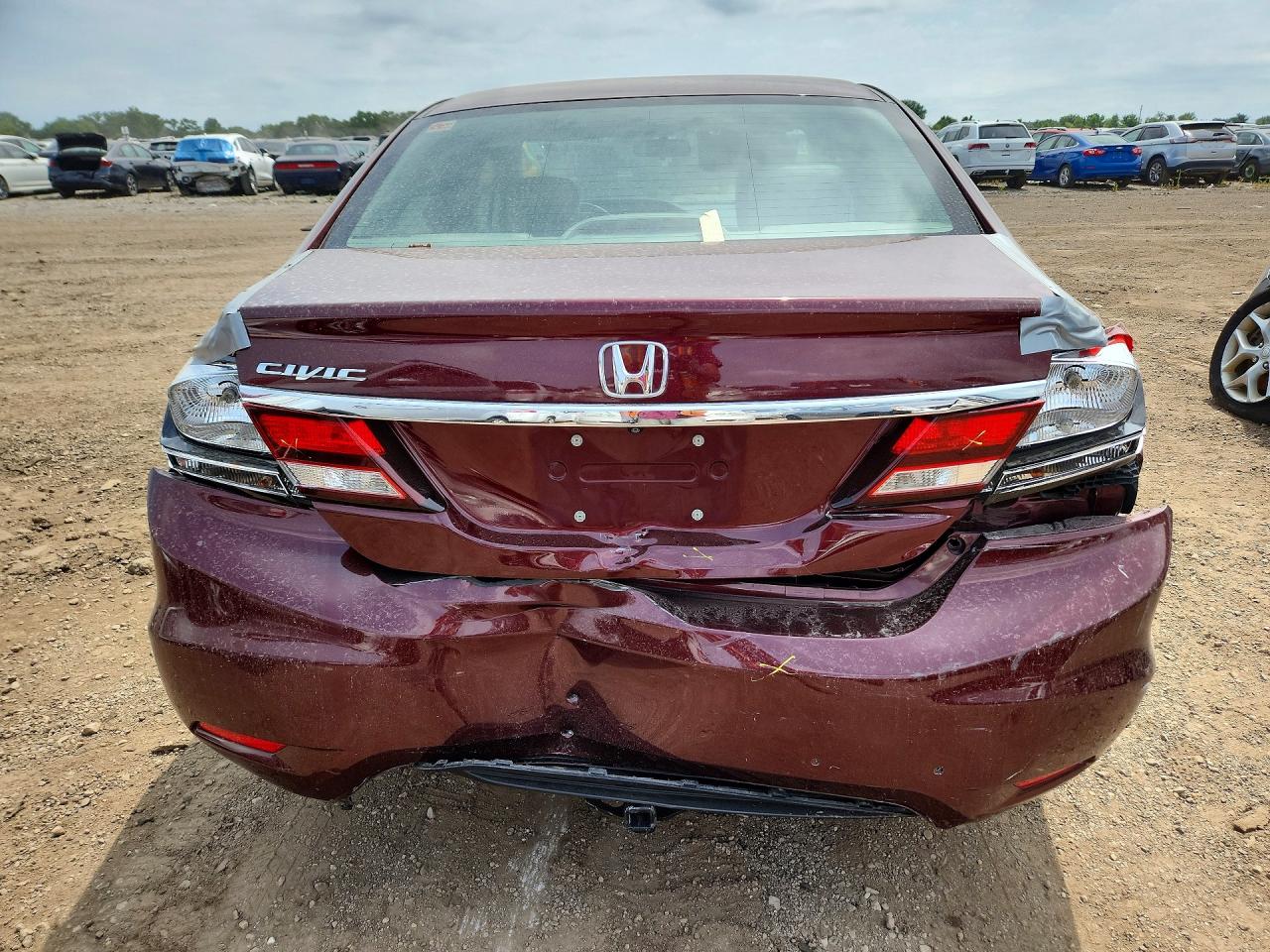 2015 Honda Civic Exl Maroon vin: 19XFB2F91FE057605