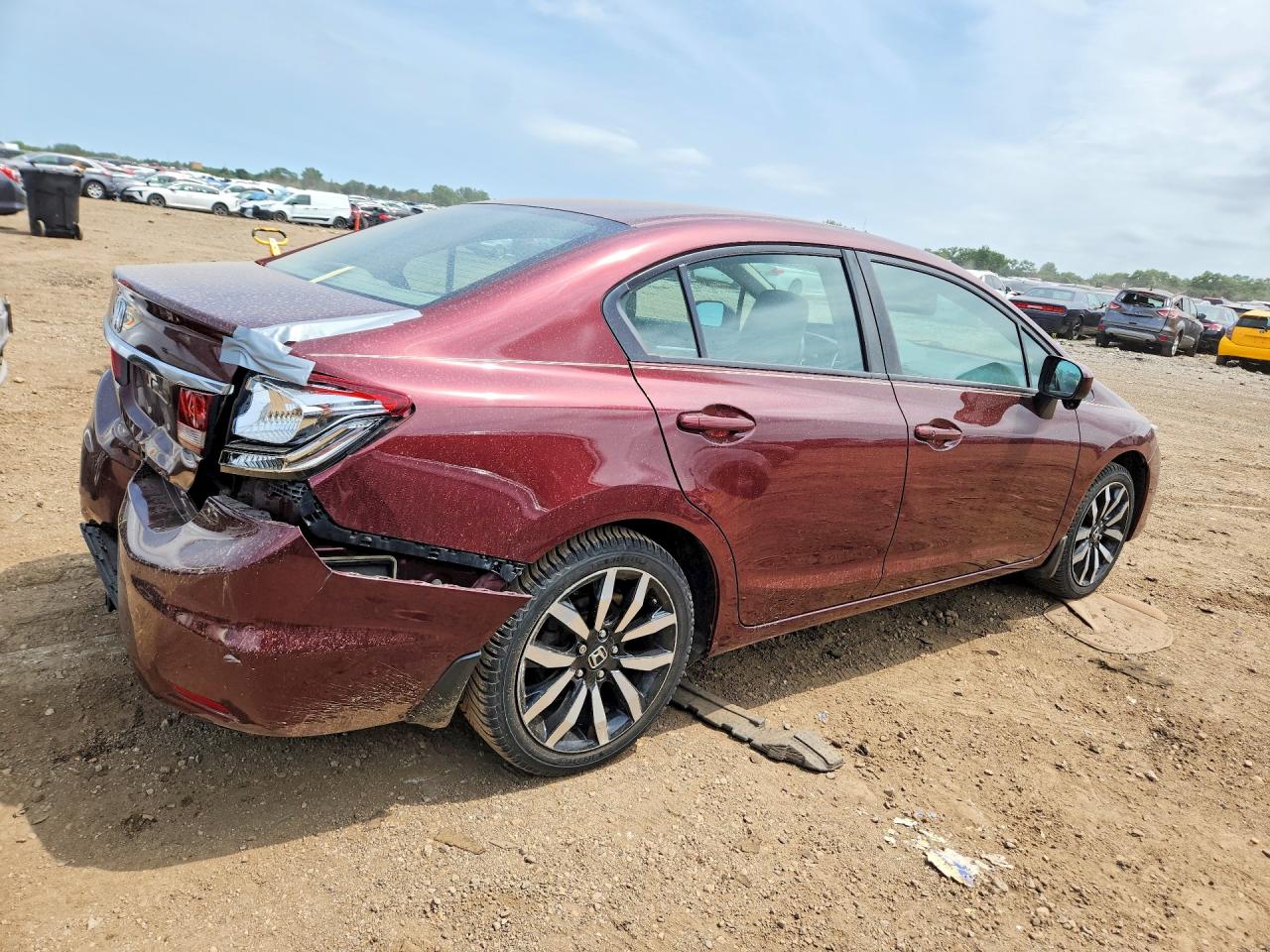 2015 Honda Civic Exl Maroon vin: 19XFB2F91FE057605
