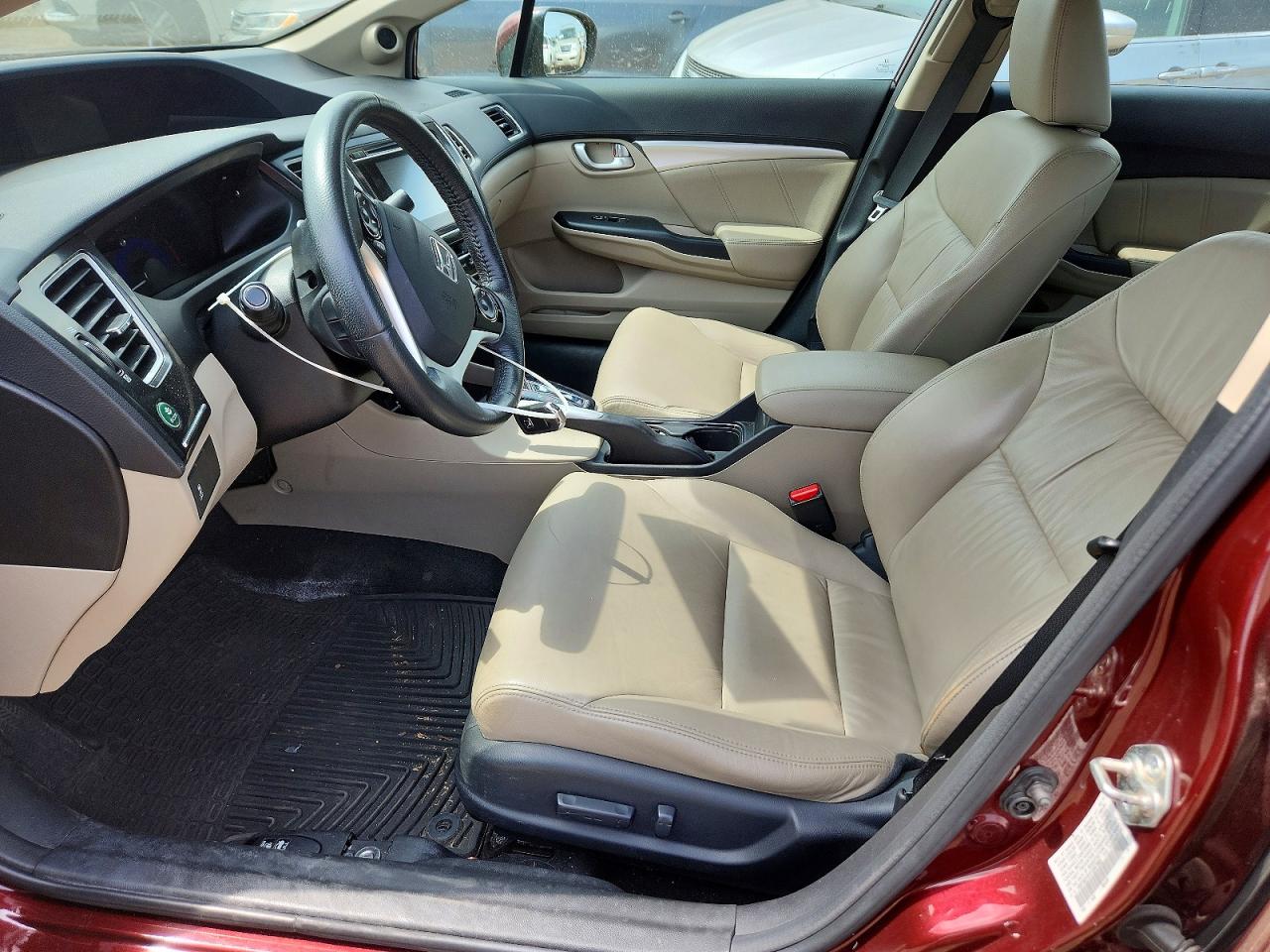2015 Honda Civic Exl Maroon vin: 19XFB2F91FE057605