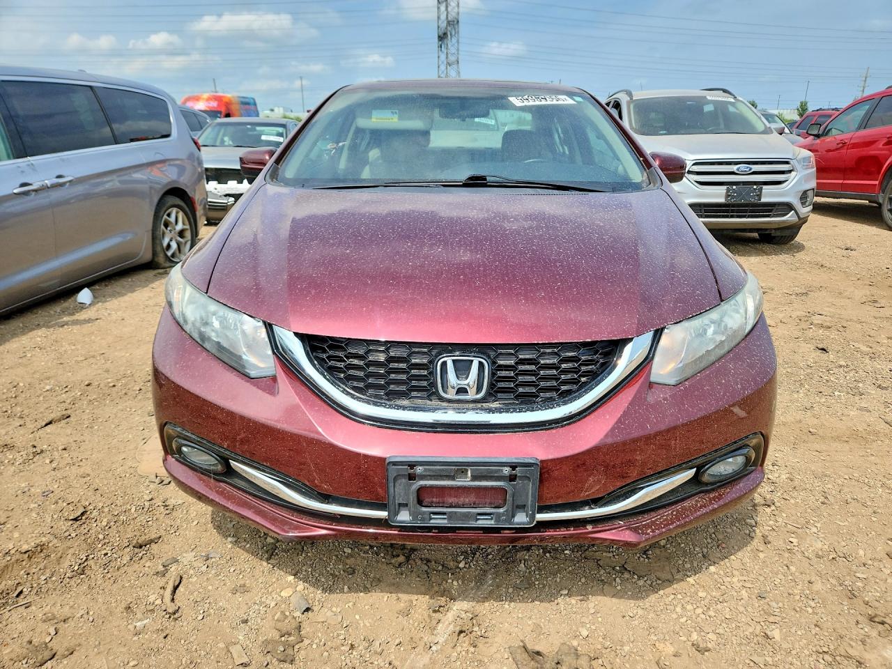 2015 Honda Civic Exl Maroon vin: 19XFB2F91FE057605