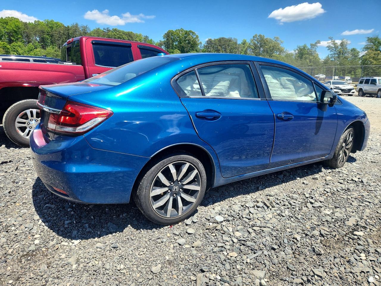 2015 Honda Civic Exl Blue vin: 19XFB2F91FE064327